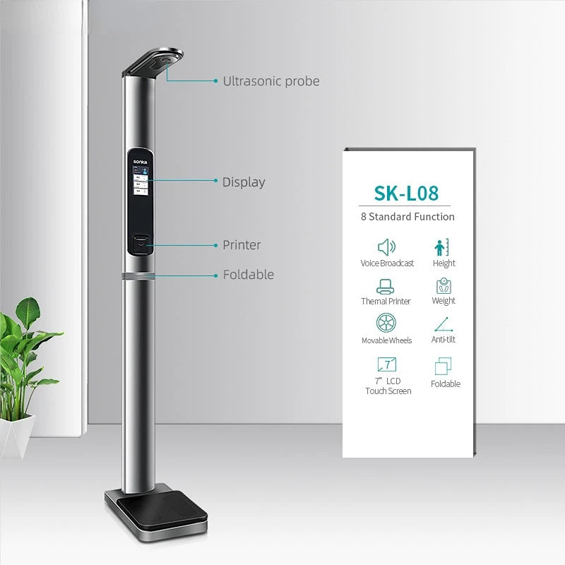 Smart Digital Medical Scale with Height Measurement - Accurate BMI & Weight Tracking for Home, Clinic & Hospital Use