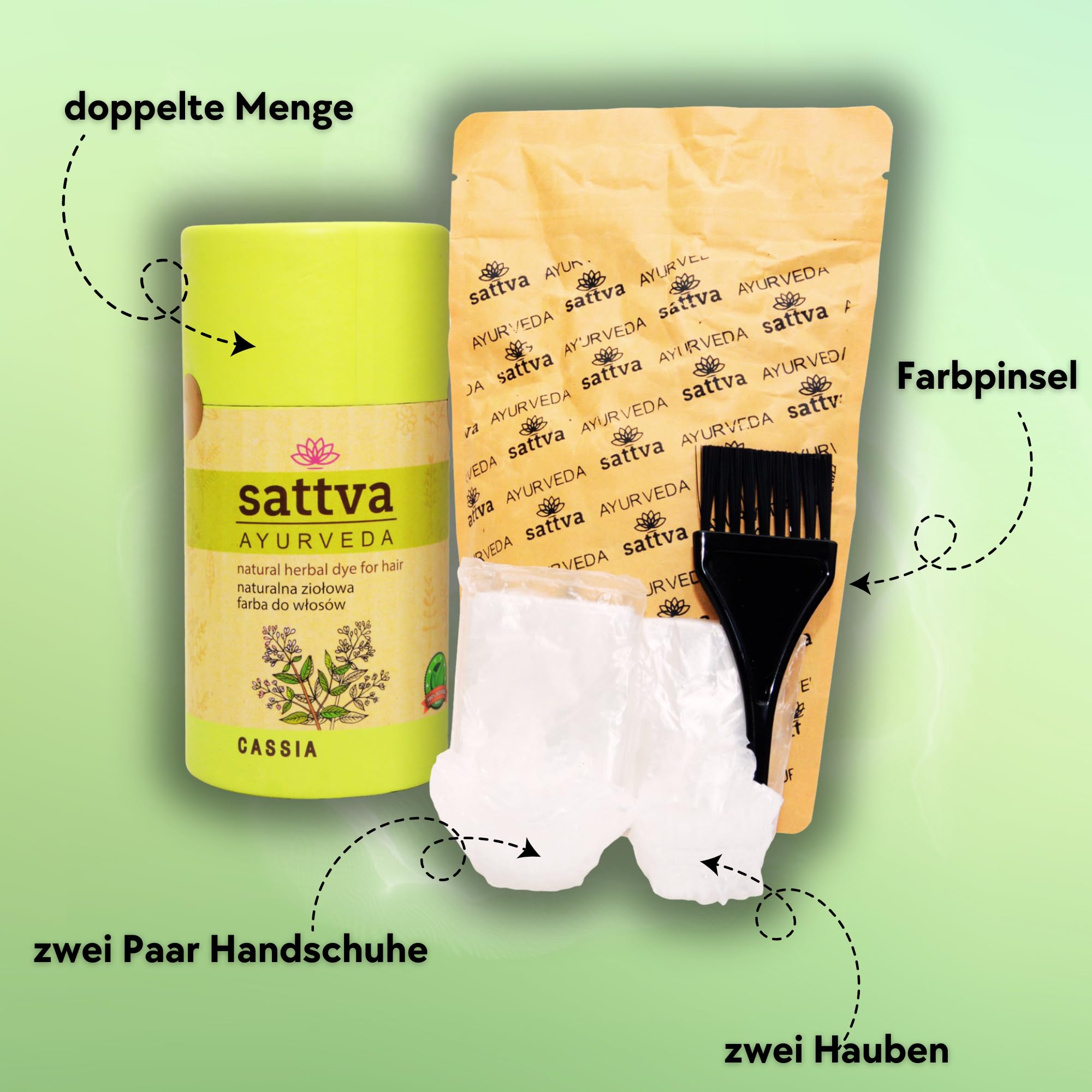 Sattva Ayurveda Natural Herbal Hair Dye - Light Blonde | Cassia Herbal Hair Color for Men & Women | Chemical-Free, Long-Lasting | Perfect for Gray Coverage & Natural Hair Coloring at Home
