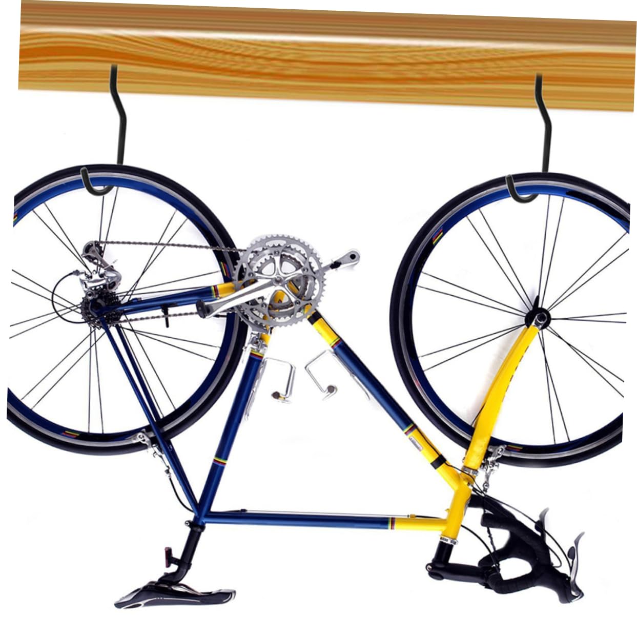 GANAZONO 24 Pack Heavy Duty Bike Hooks - Ceiling & Wall Storage Hooks for Bikes, Gear & Sports Equipment - Space Saving Garage, Basement & Shed Organization Solution