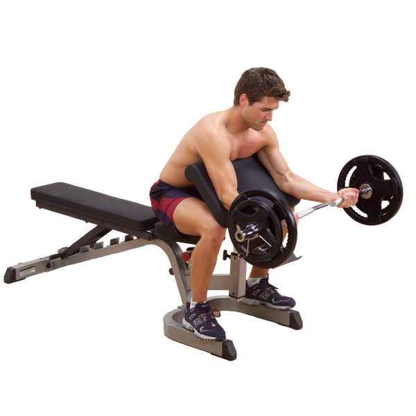 Body Solid Preacher Curl Bench Attachment - Adjustable Bicep Curl Pad for Home Gym Strength Training - Perfect for Arm Workouts & Muscle Building Exercises