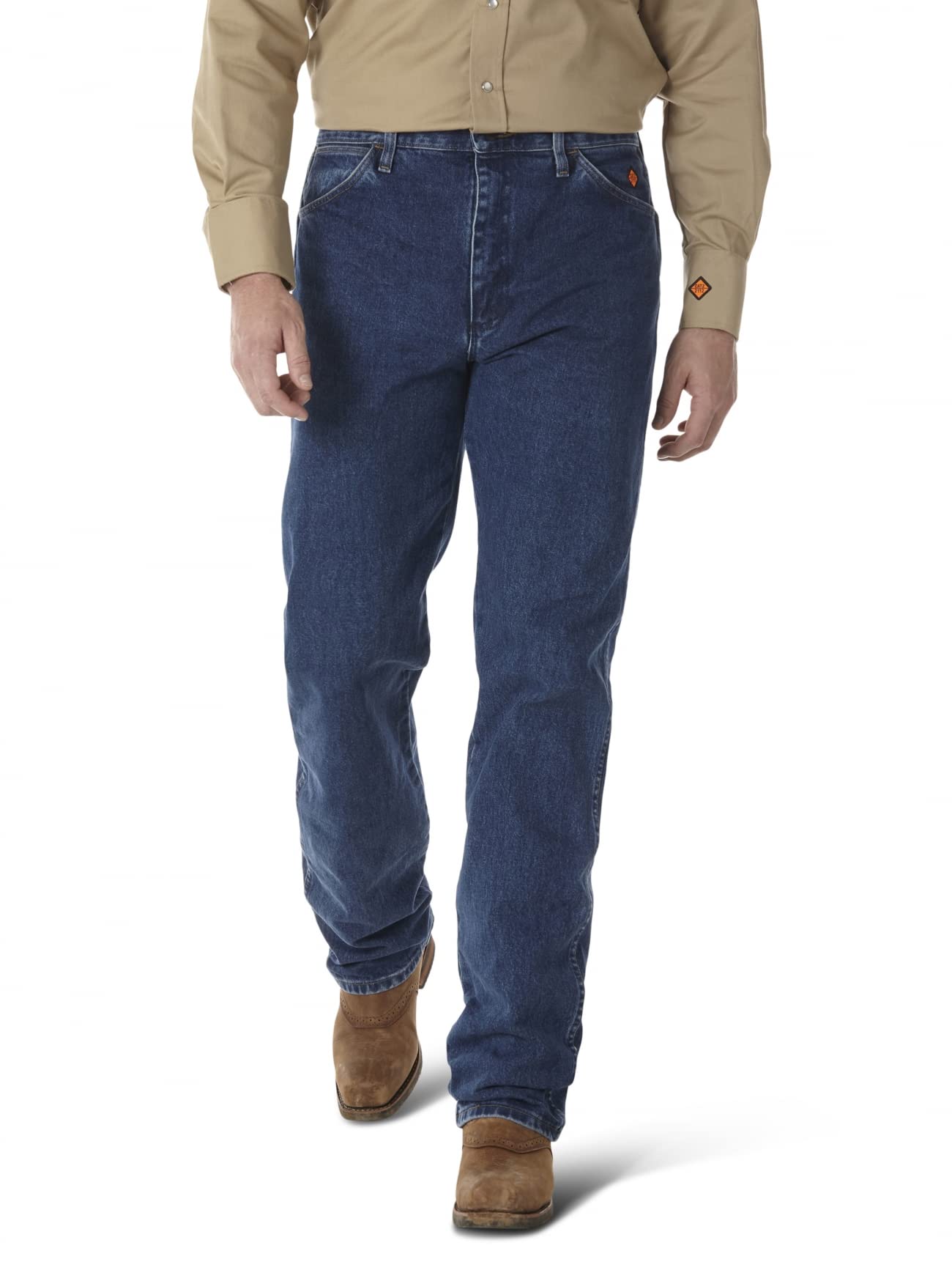 Wrangler Men's Flame Resistant Original Fit Jeans - Durable Work Pants for Construction, Welding & Outdoor Jobs | Comfortable & Protective Denim for Tough Work Environments