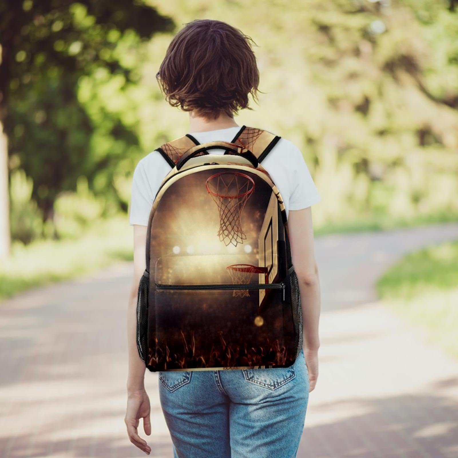 Best Travel Backpack for Women & Men - Durable Basketball Backpack with Hoop - Perfect for Gym, Sports & Outdoor Adventures