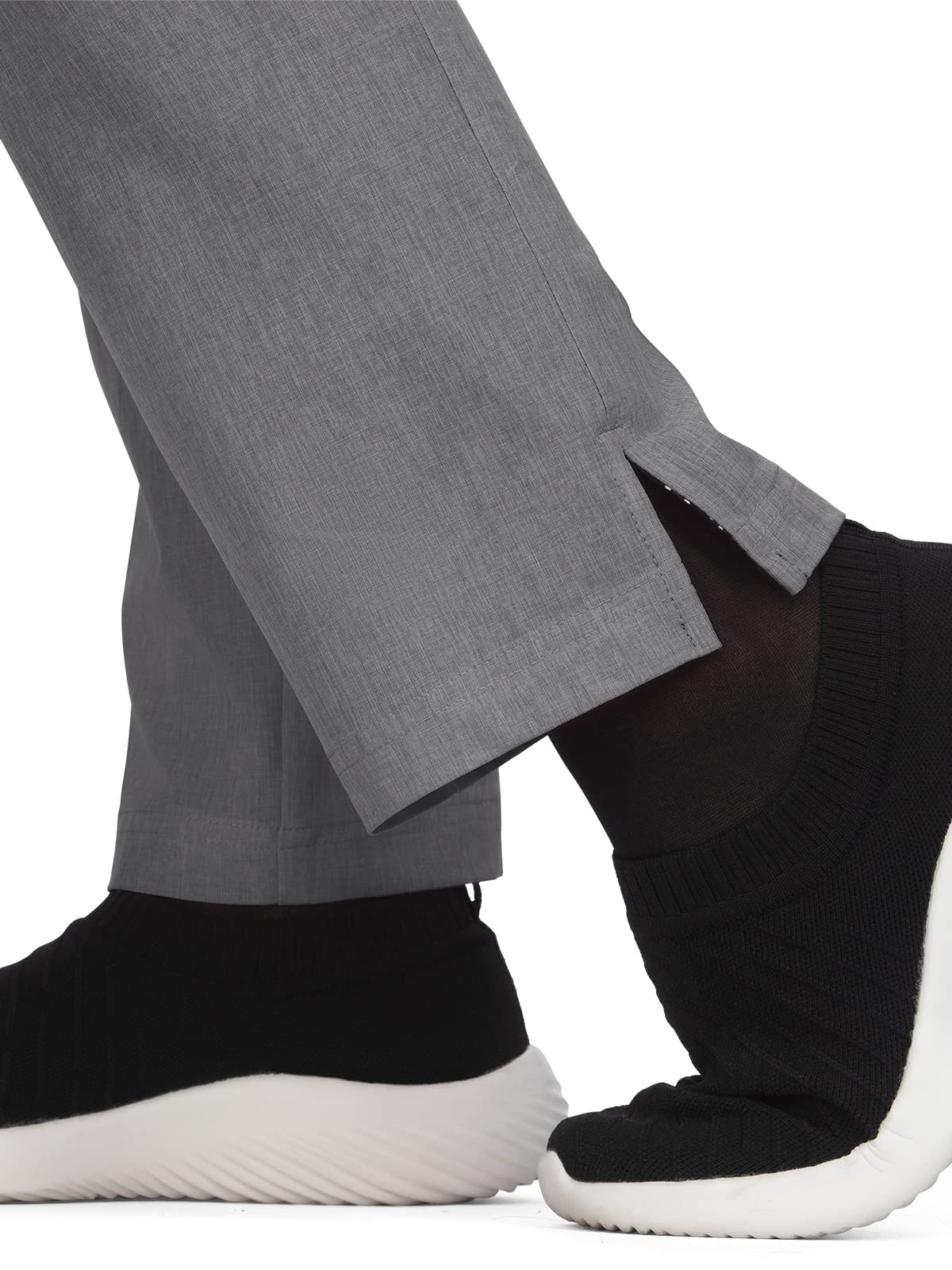KOI Basics 743 Caroline Pant Heather Grey XXSP - Women's High Waisted Casual Lounge Pants for Home, Yoga & Travel