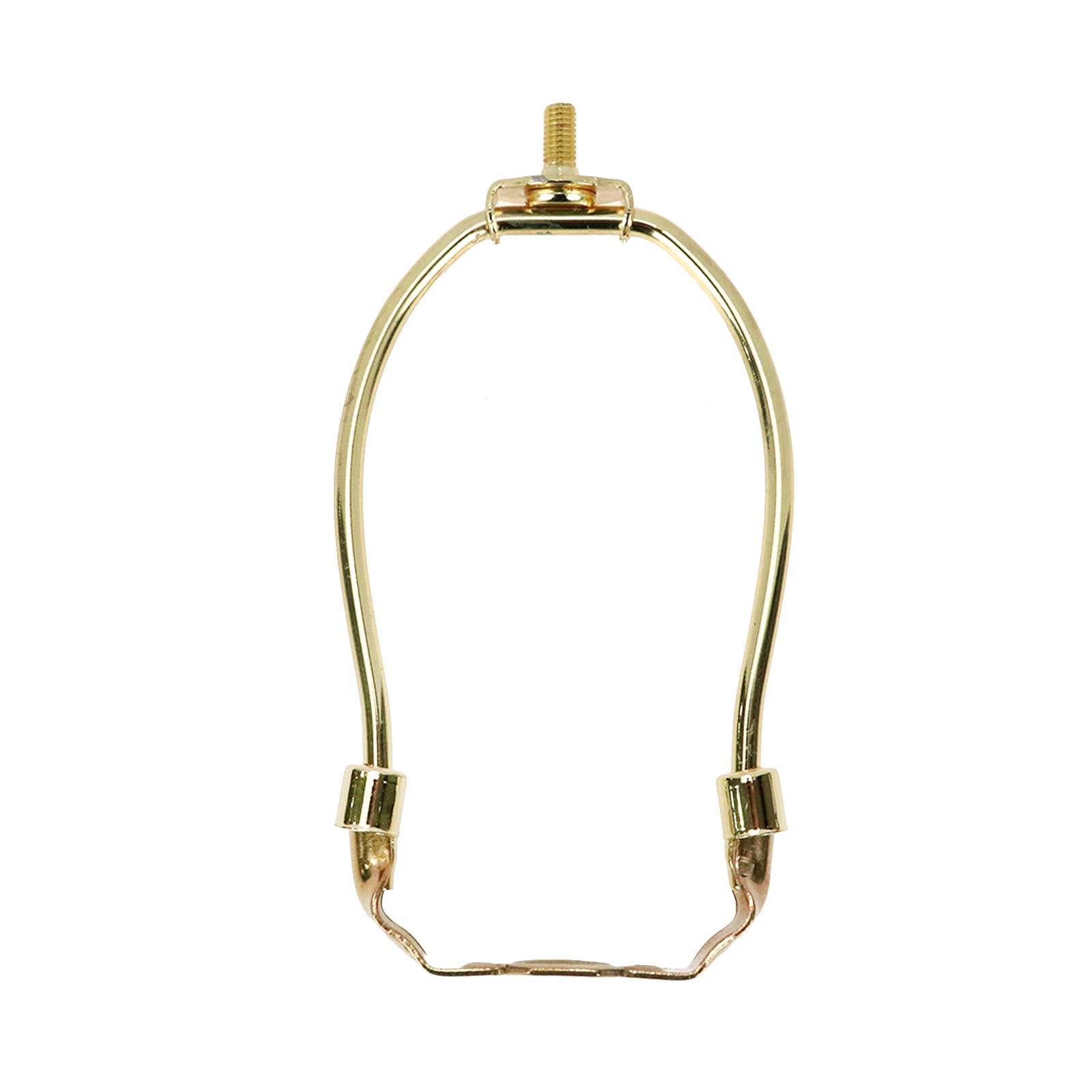 5 Inch Lamp Harp Fitter for Lamp Shades - Polished Brass (Pack of 2) - Perfect for Table Lamps, Floor Lamps & DIY Lighting Projects
