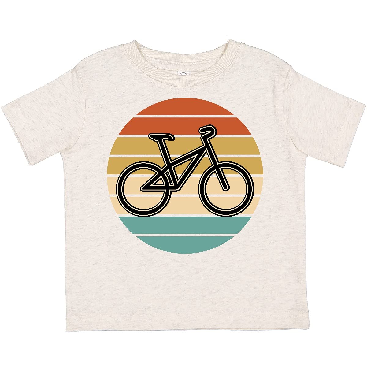 Inktastic Vintage Bicycle Cyclist Sunset Graphic Toddler T-Shirt - Cute Casual Outfit for Kids Bike Rides & Outdoor Activities
