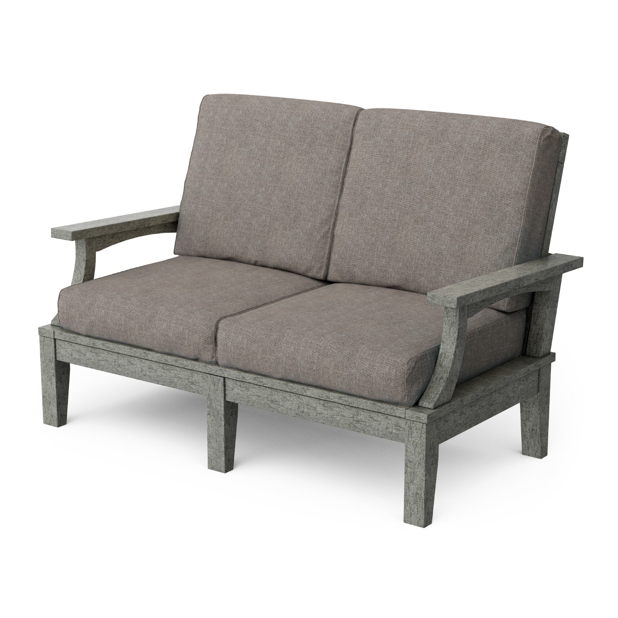 Heritage Deep Seating Love Seat Cushioned Sofa - Outdoor Patio Furniture for Garden, Poolside & Backyard Relaxation