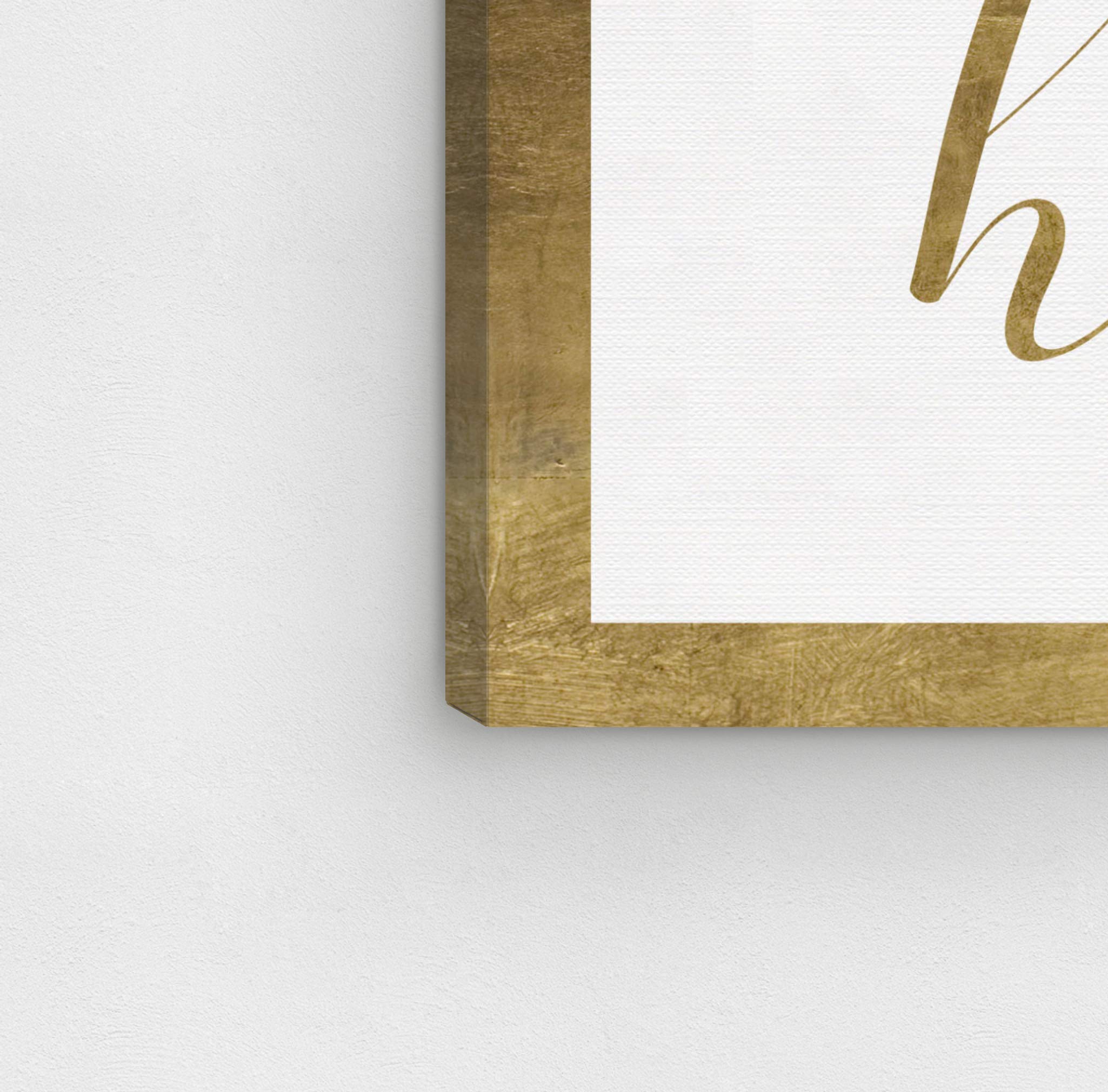 Oliver Gal Artist Co. 'Good' Typography & Quotes Wall Art Canvas Print - 24x24 Inches, Gold & White - Perfect for Living Room, Bedroom & Office Décor