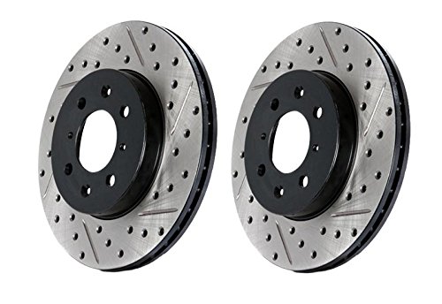ST Slot & Drill Brake Rotors (127.33144L) - High Performance Drilled & Slotted Brake Discs for Cars, Trucks & SUVs - Perfect for Racing, Towing & Off-Road Use