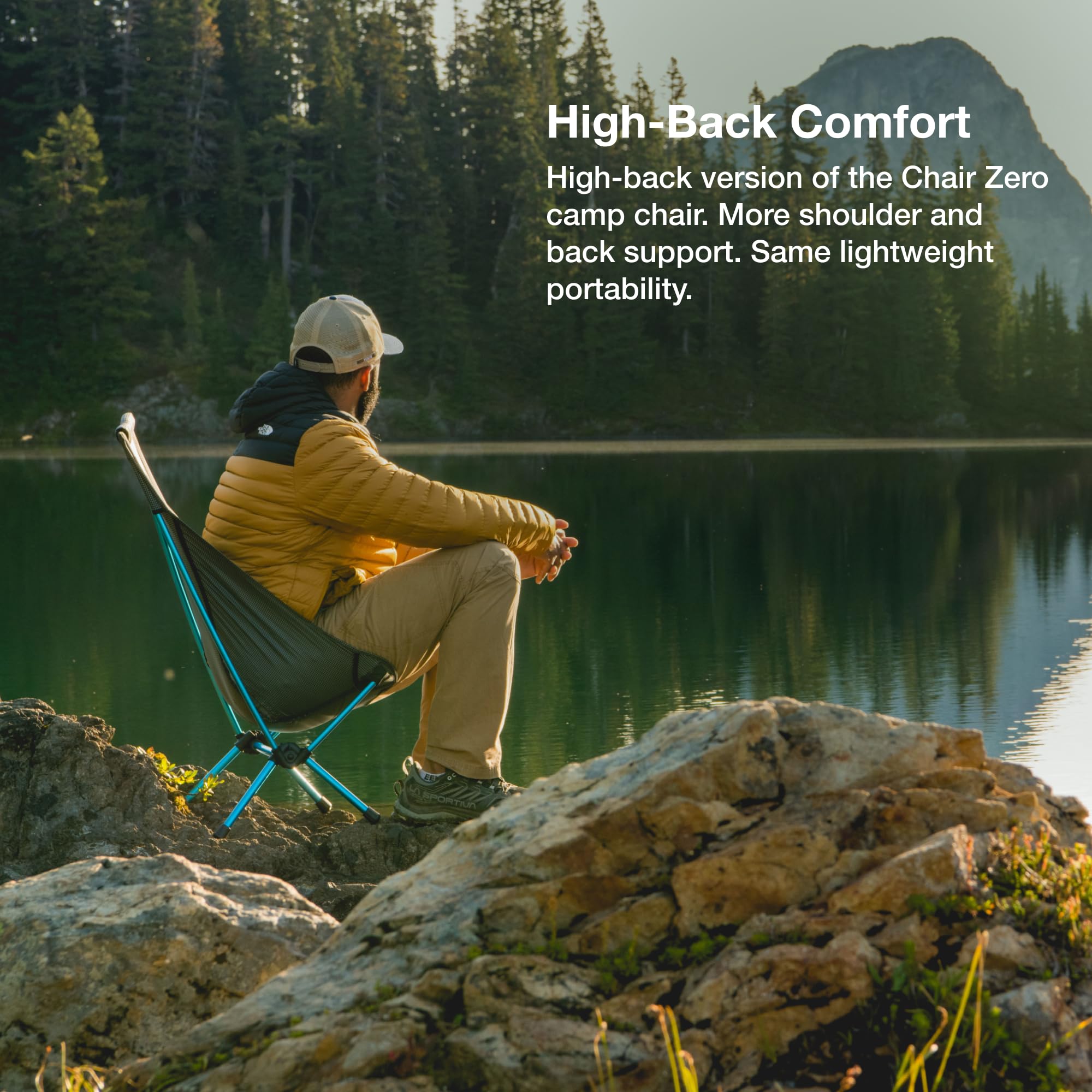 Helinox Chair Zero Ultralight Highback Backpacking Chair - Lightweight Compact Camping Chair for Hiking, Travel & Outdoor Adventures (Grey)