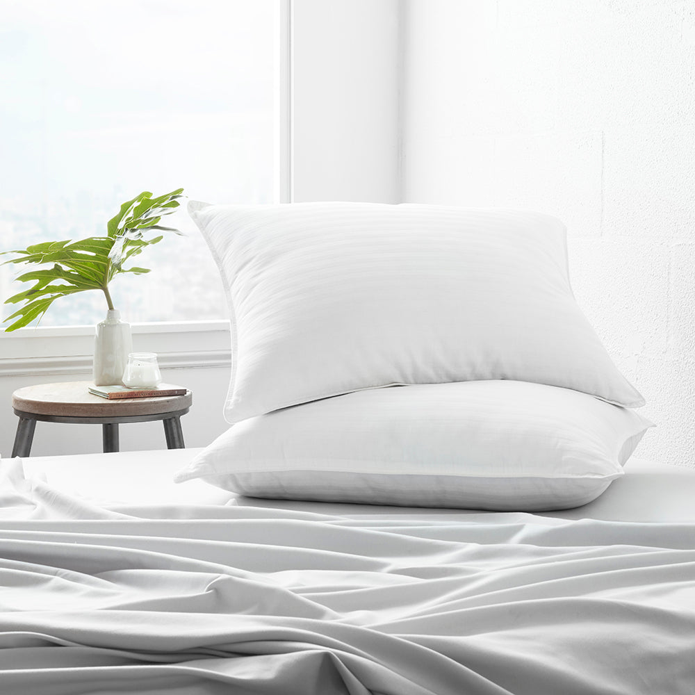 Premium Plush Down Alternative Gel Fiber Pillow 2 Pack - Ultra Soft Hypoallergenic Bed Pillows for Side, Back & Stomach Sleepers - Perfect for Home, Hotel & Travel Use