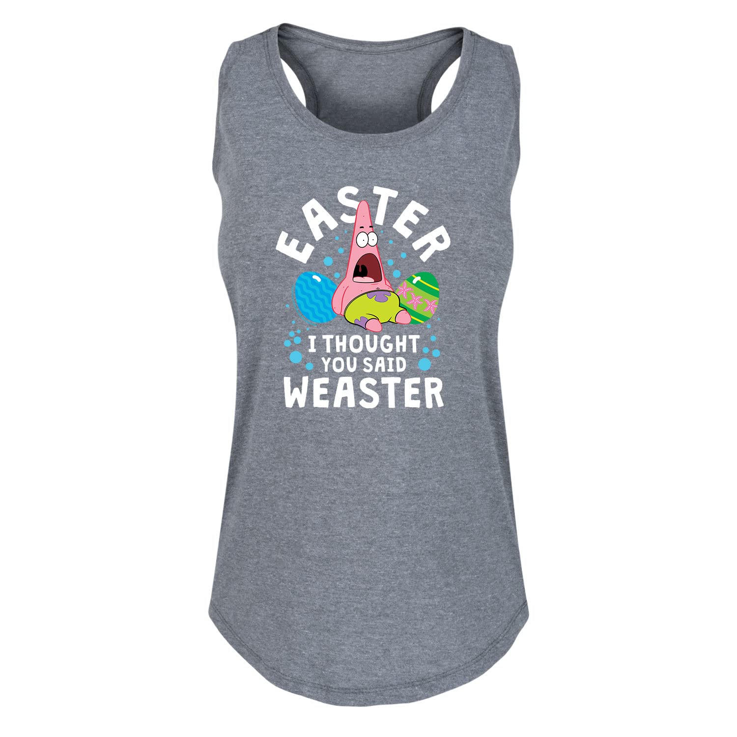 SpongeBob SquarePants Easter Women's Racerback Tank Top - Soft Breathable Workout Top - Perfect for Easter Celebrations, Cosplay & Summer Outfits