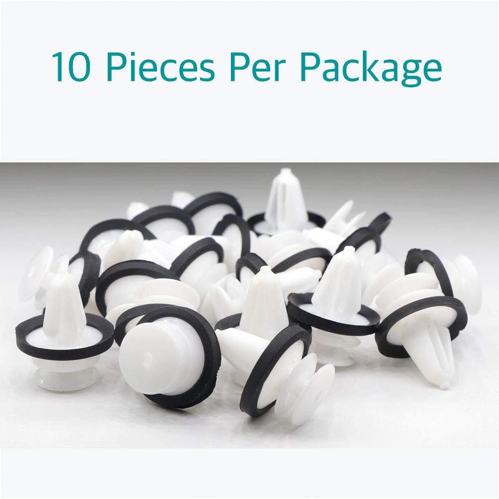10 Pcs Door Trim Panel Retainer Clips with Sealer for Ford W713297-S300 Flex 2009-2010 Fusion - Replacement Fasteners for Interior Door Panel Repair & Maintenance