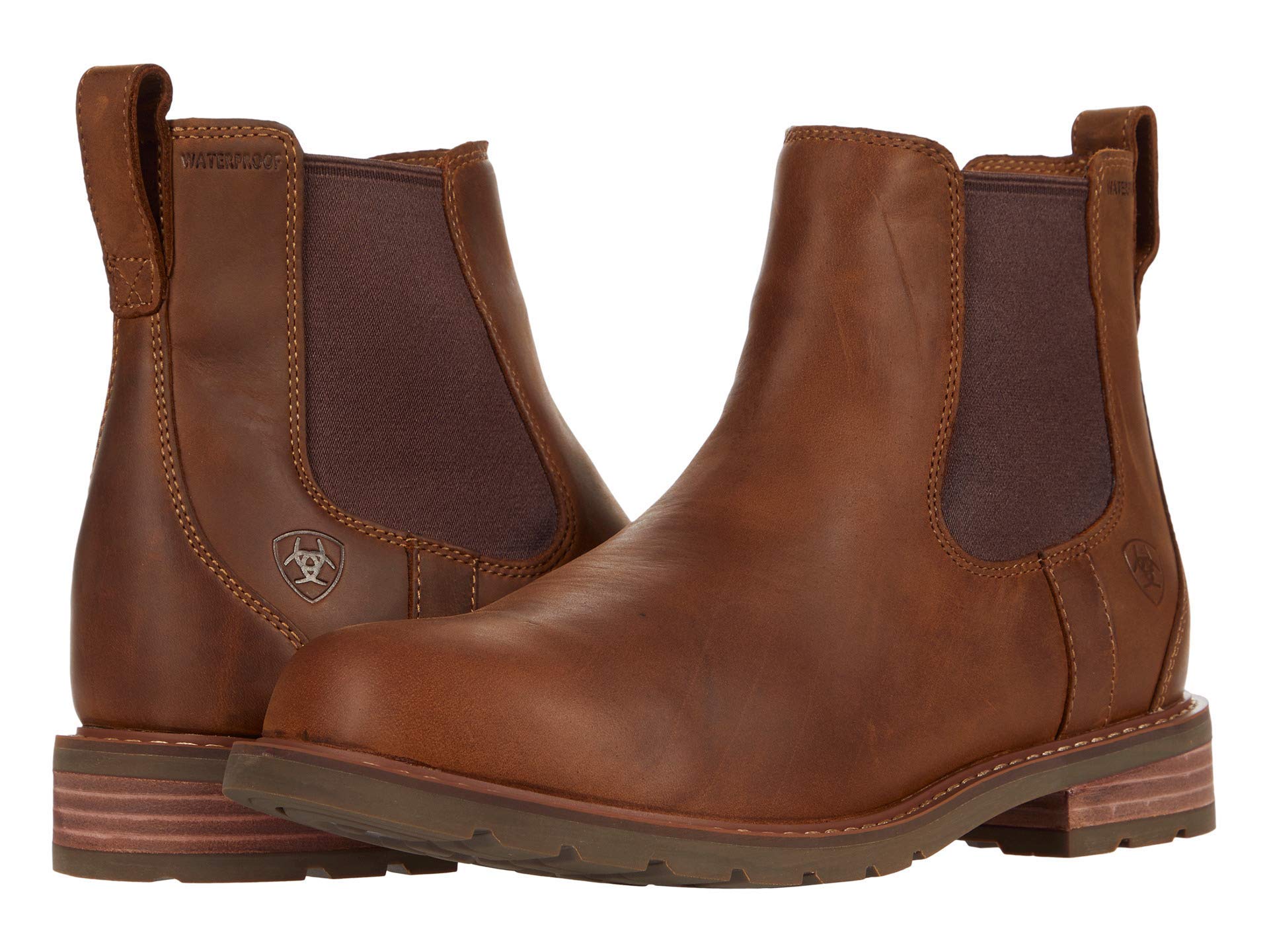 Ariat Men's Wexford Waterproof Work Boots - Durable Leather Steel Toe Construction for Outdoor, Hiking & Ranch Work - Comfortable Slip-Resistant Safety Shoes for Construction & Heavy Duty Jobs