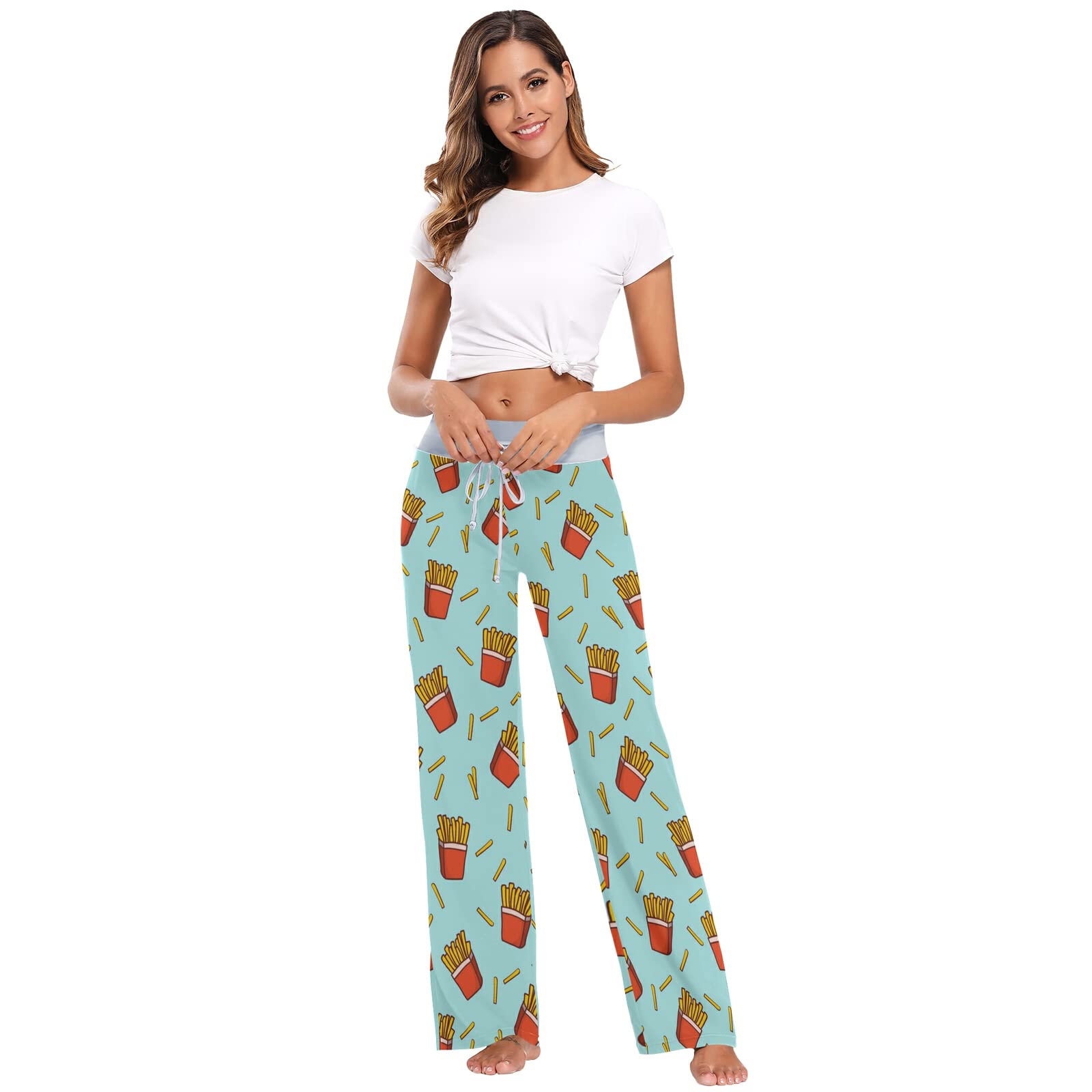 Women's Soft Cotton Pajama Pants - Loose Lounge Sleepwear with Drawstring Waist & Wide Leg Design for Ultimate Comfort - Perfect for Sleeping, Lounging & Relaxing at Home
