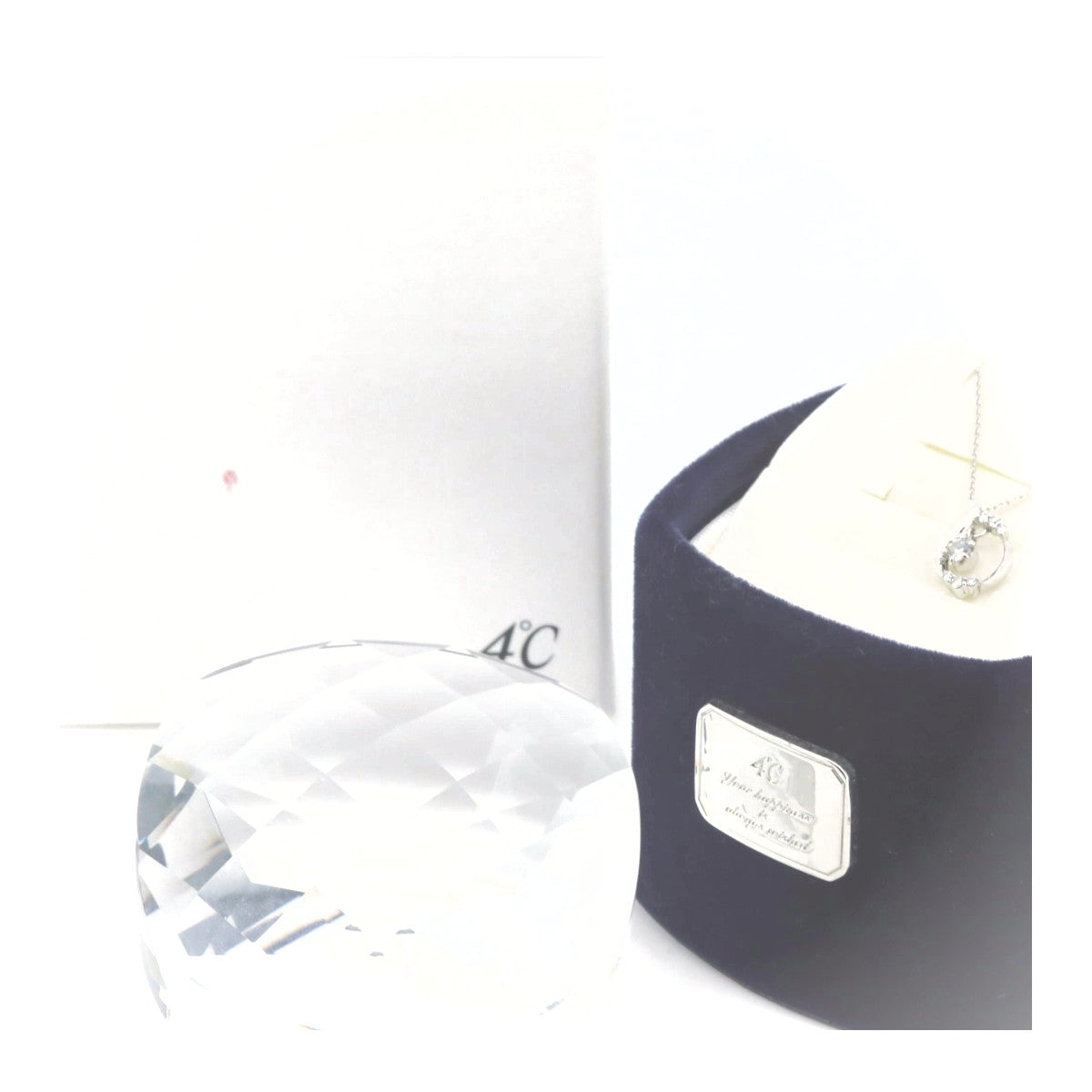4°C Diamond Necklace PT995 Platinum - Elegant 18K White Gold Pendant for Women, Perfect for Anniversary, Wedding & Valentine's Day Gifts | Luxury Jewelry for Special Occasions