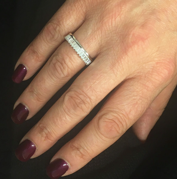 Baguette Cut Cubic Zirconia Silver Ring for Women - Elegant Wedding Engagement Promise Jewelry Gift - Perfect for Anniversaries, Valentine's Day & Special Occasions
