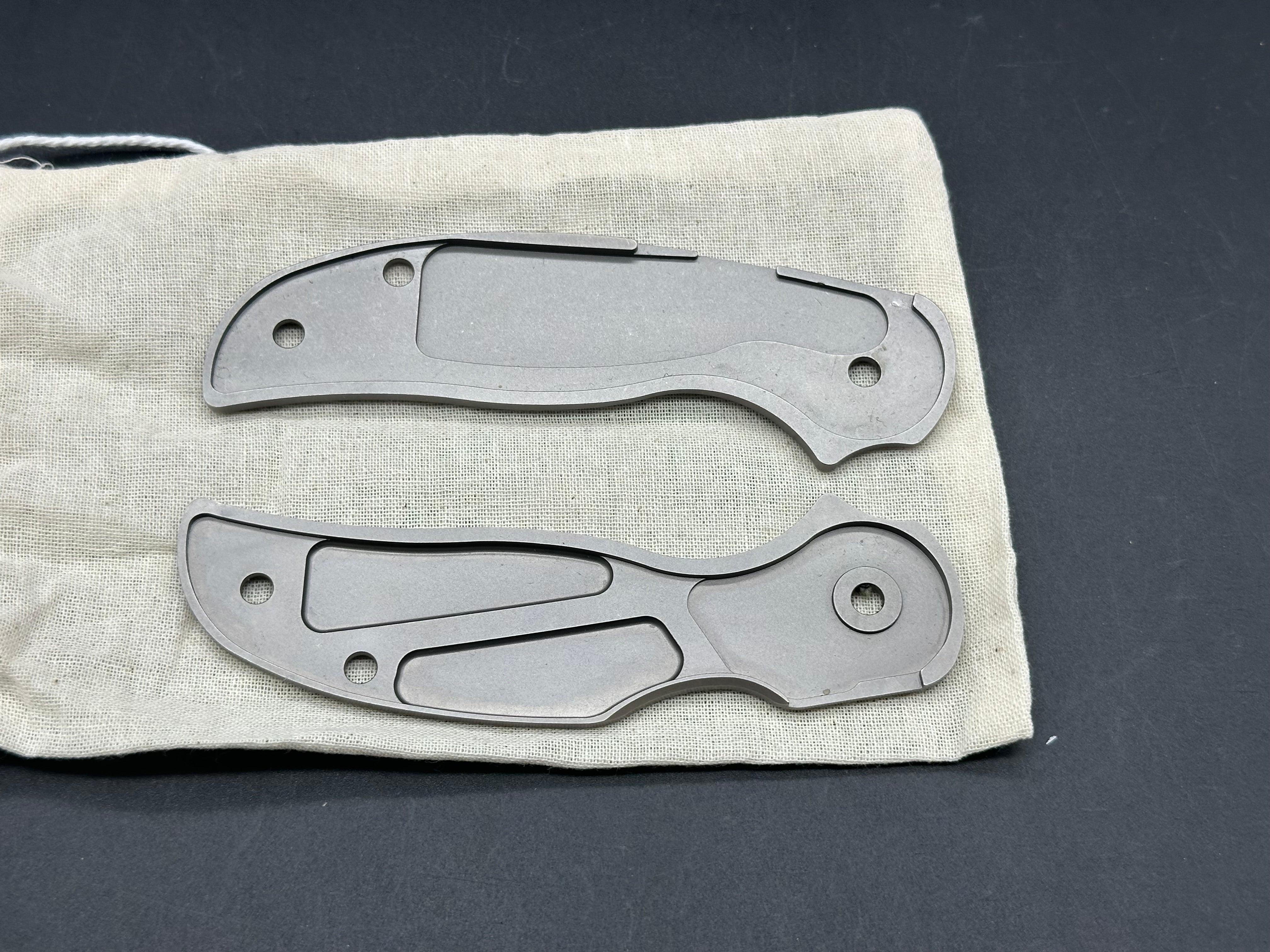 Spyderco Sage 5 Titanium Replacement Scales - Parsons Bladeworks Premium Ti Ripple Scales for EDC Knives | Perfect for Outdoor, Camping & Everyday Carry