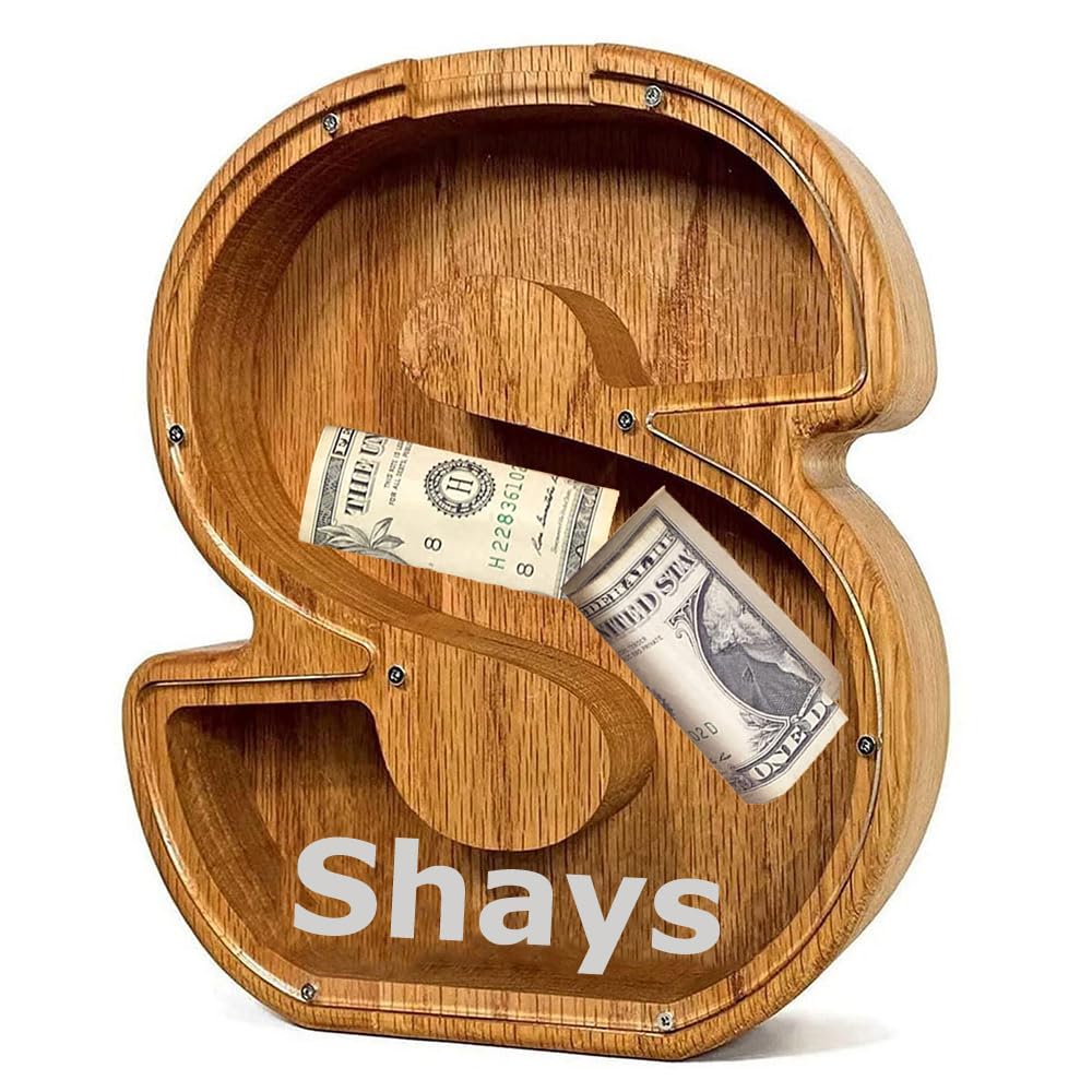 Custom Personalized Letter Piggy Bank - Engraved Coin Money Box for Adults, Boys & Girls - Unique Christmas Birthday Gift with Text - Home Decor & Savings Organizer - Perfect for Kids' Allowance, Wedding Favors & Room Decoration (Small Size)