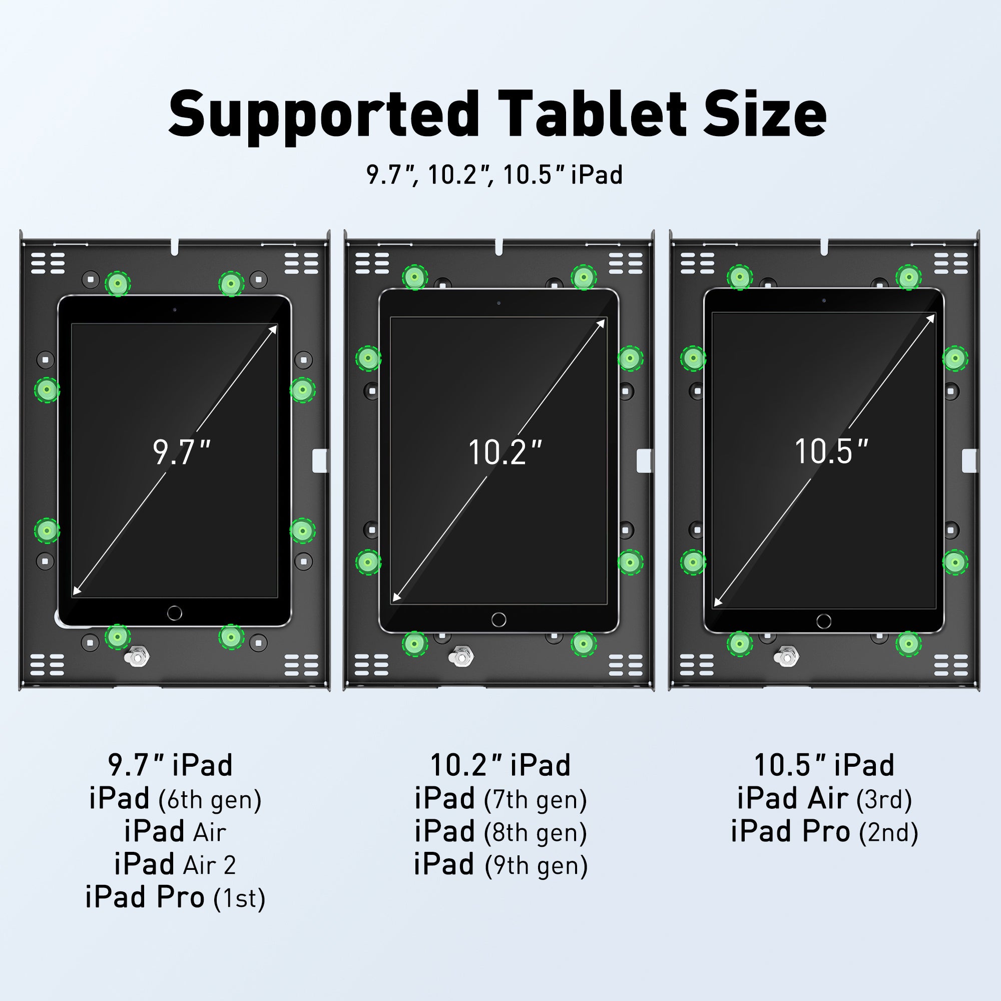 Secure Anti-Theft Tablet Kiosk Stand with Locking Mechanism (TH 328B/W) - Perfect for Retail Stores, Restaurants & Public Spaces