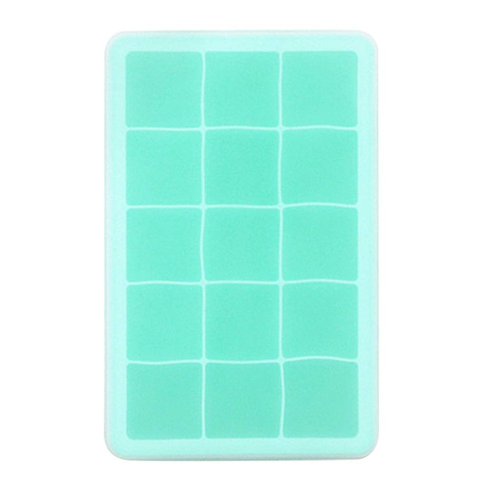 Premium 15-Grid Food Grade Silicone Ice Cube Mold - Square Shaped Ice Tray for Cocktails, Beverages, Fruit Cubes & Ice Cream - BPA-Free Kitchen & Bar Accessories (Color Options) - Perfect for Parties, Home Bars & Summer Drinks