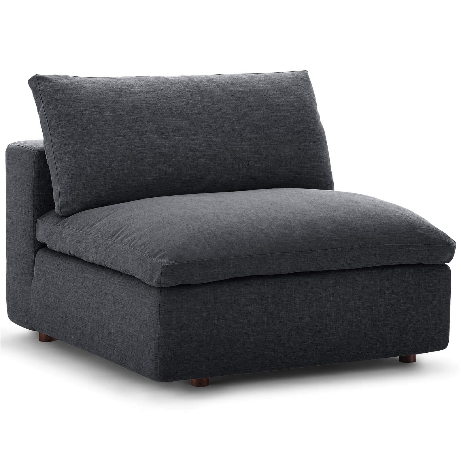 Modern Contemporary Urban Design Fabric Sectional Sofa Set for Living Room, Lounge, Club & Lobby - Gray (Perfect for Small Spaces & Stylish Home Decor)