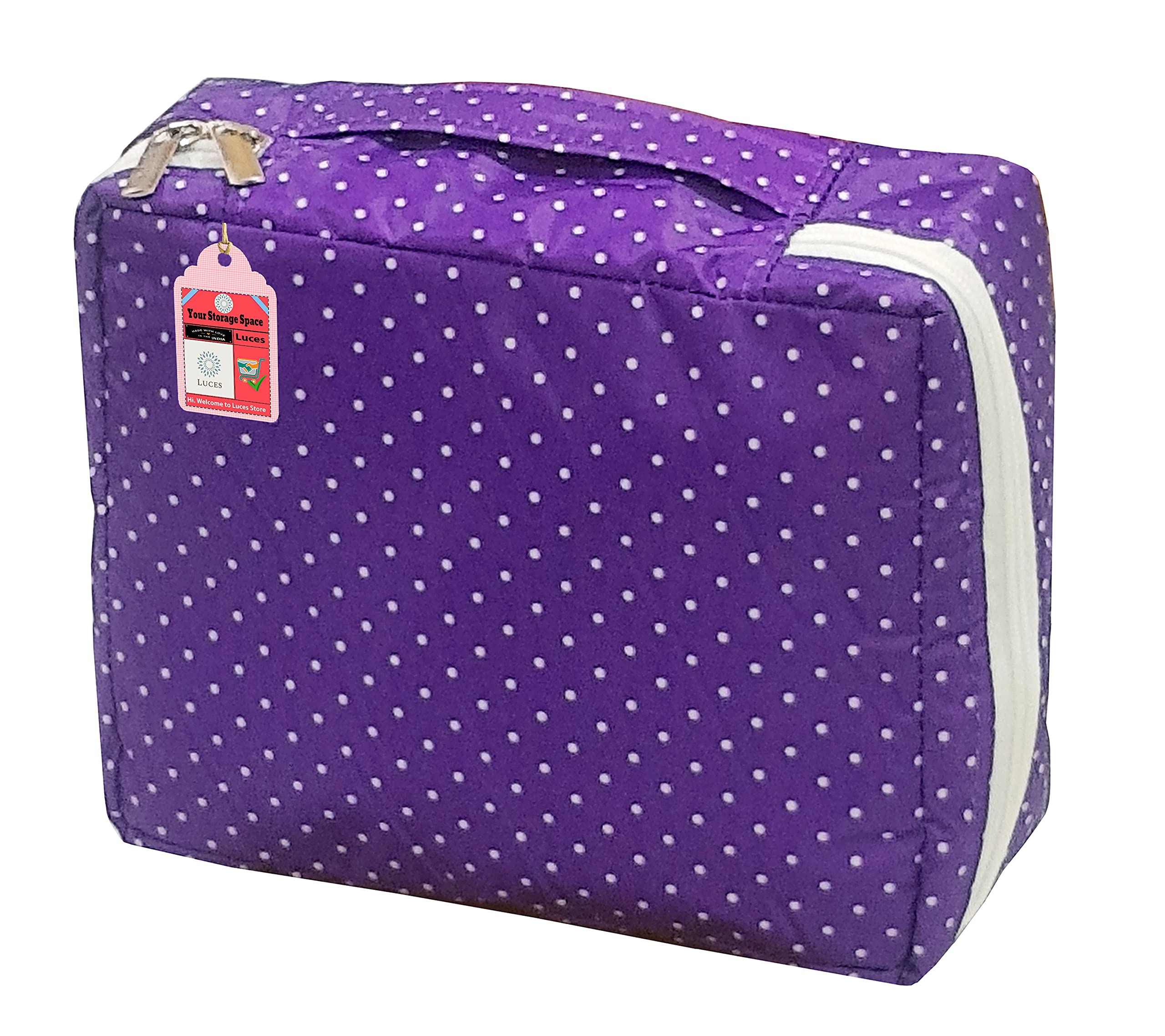 Makeup Storage Box & Jewelry Organizer for Women - Cosmetic Vanity Case, Toiletry Travel Organizer, Necklace Pouch (Purple) - Perfect for Travel, Home Vanity & Wardrobe Organization