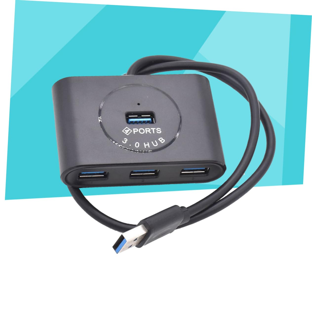 OSALADI 4-Port USB A Hub Extender with Round Design - High-Speed USB 2.0 Extension for Cell Phones, Laptops, and PC Accessories | Perfect for Home Office, Gaming Setup, and Multi-Device Charging Station