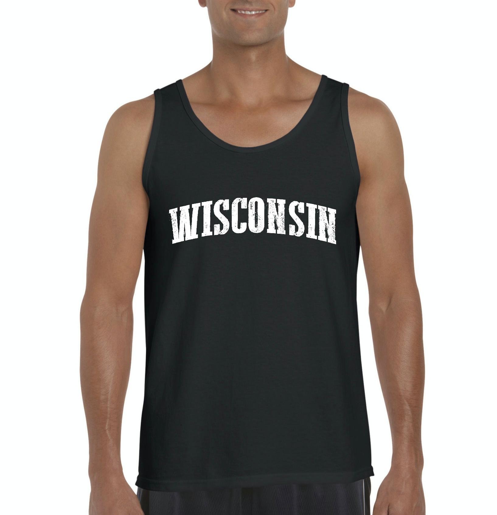 Milwaukee Wisconsin Flag Men's Ultra Soft Cotton Tank Top - Comfortable Sleeveless Shirt for Summer, Casual Wear & Patriotic Events