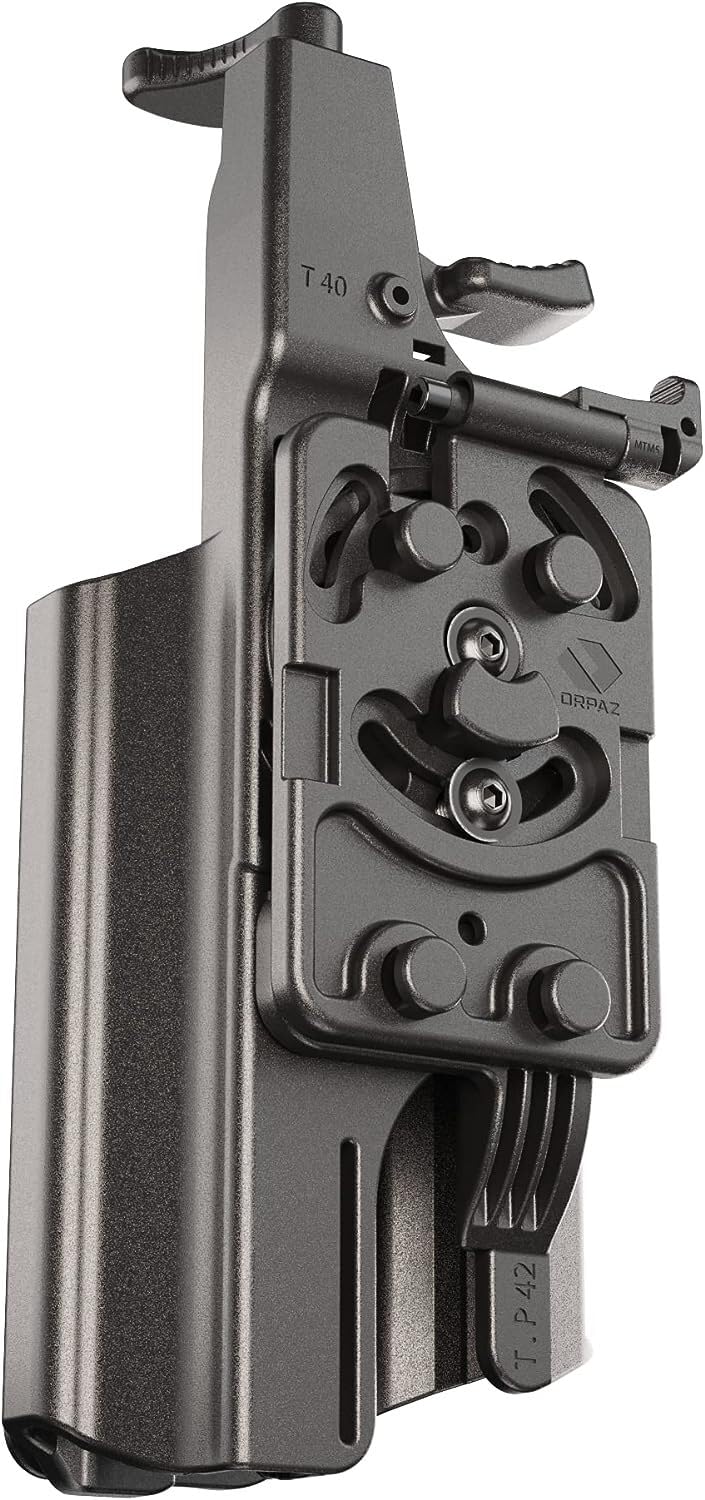 Orpaz T40 Adjustable Modular SD9VE Holster - OWB Compatible with S&W SD9VE Pistol - Fits Light, Laser, Sight & Optics - Tactical Gun Holder for Concealed Carry & Range Training