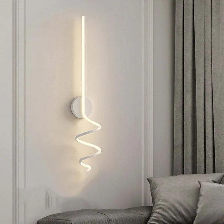 Modern Spiral LED Wall Lights for Bedroom - Dimmable Ambient Lighting for Home Decor, Living Room, and Dorm Room