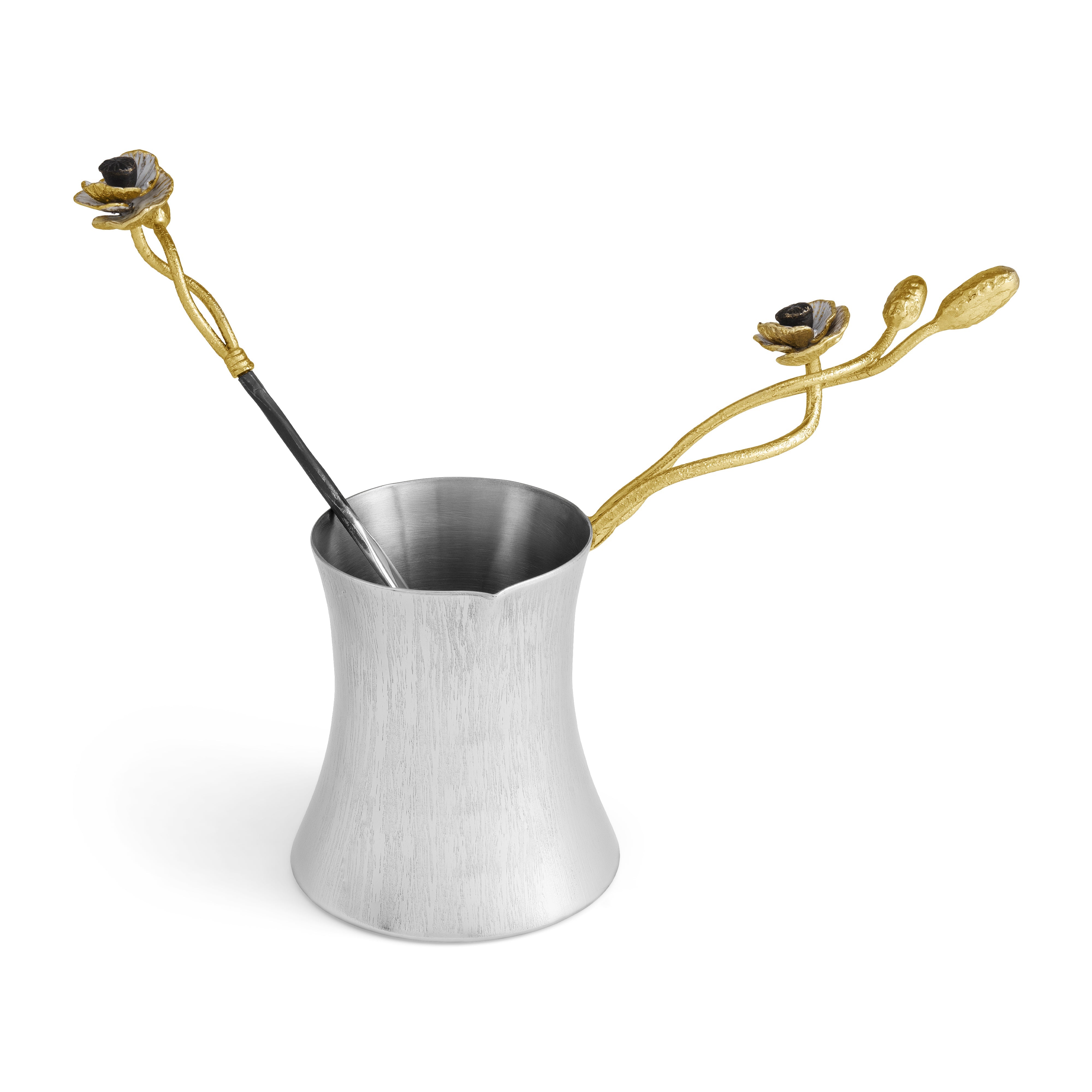 Premium Anemone Coffee Pot with Spoon - Elegant Tea & Coffee Serving Set for Home, Office, or Gifts - Perfect for Morning Brews & Afternoon Tea Parties