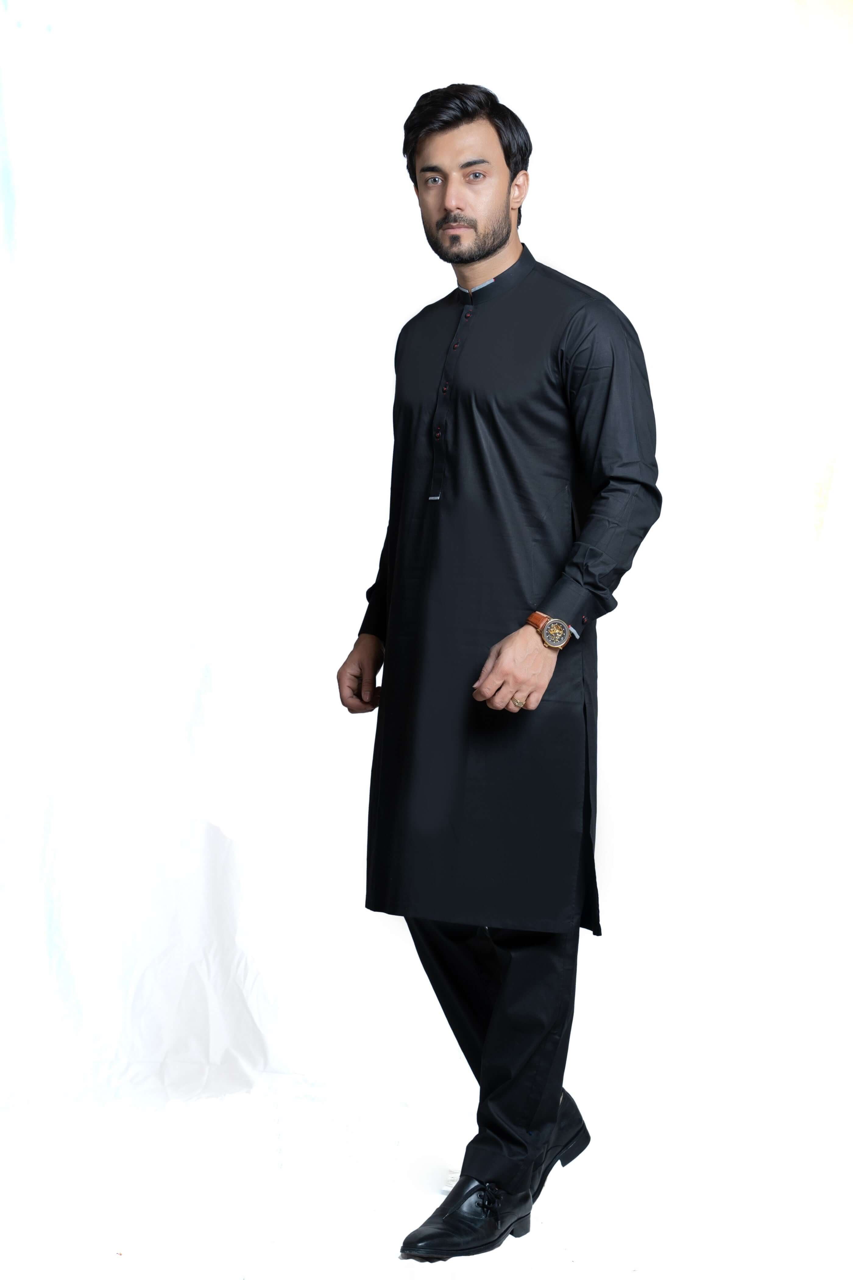 Elegant Viscose Cotton Blend Black Kurta and Pants Set for Women - Comfortable Ethnic Outfit for Festivals, Parties, and Casual Wear