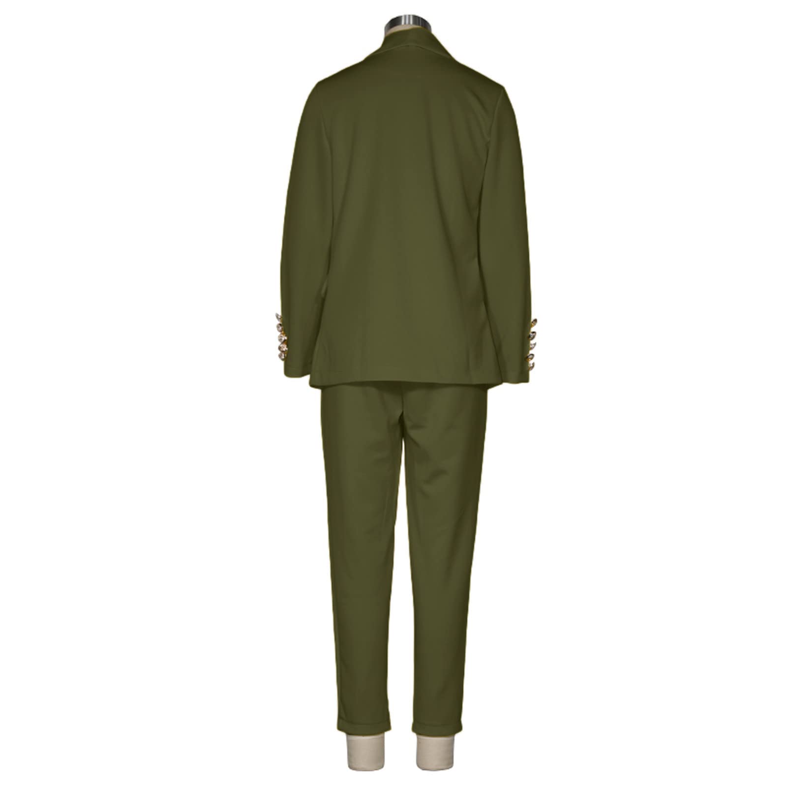 Women's Slim Fit Two-Piece Lapel Suit Set - Formal Office Business Attire with Long Sleeve Jacket & Trousers | Perfect for Work, Interviews & Professional Events