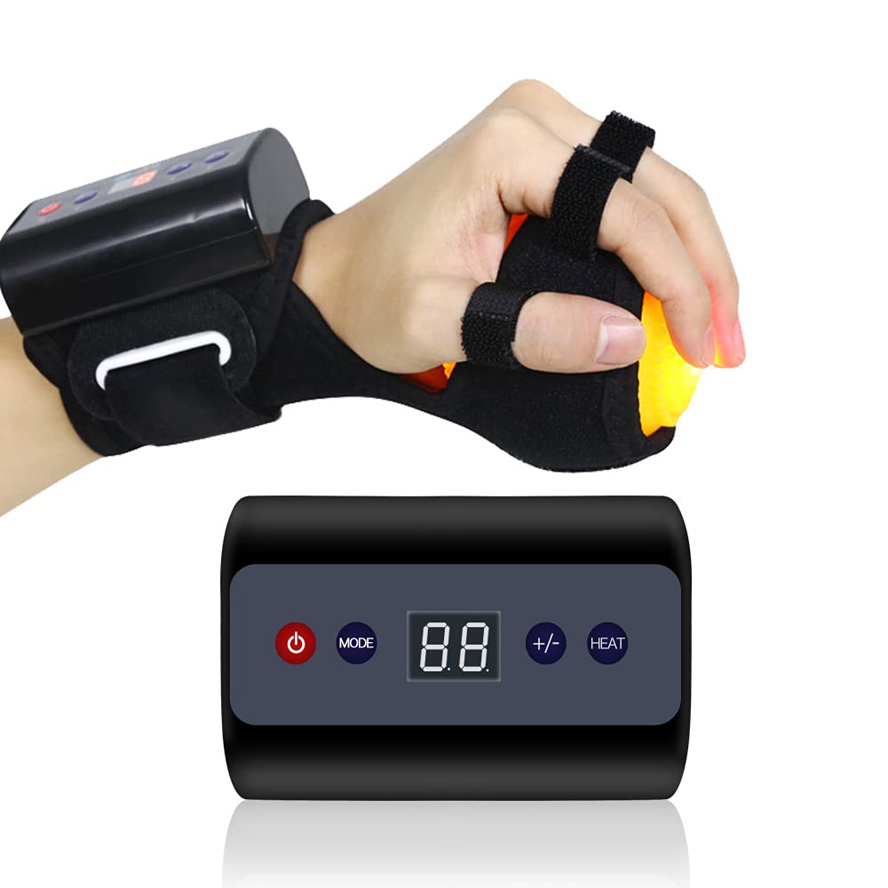 Wireless Infrared Heat Therapy Hand Massage Ball for Stroke Recovery - Relieves Hand Spasms, Improves Muscle Tone & Finger Mobility - Ideal for Hemiplegia Rehabilitation & Home Physical Therapy