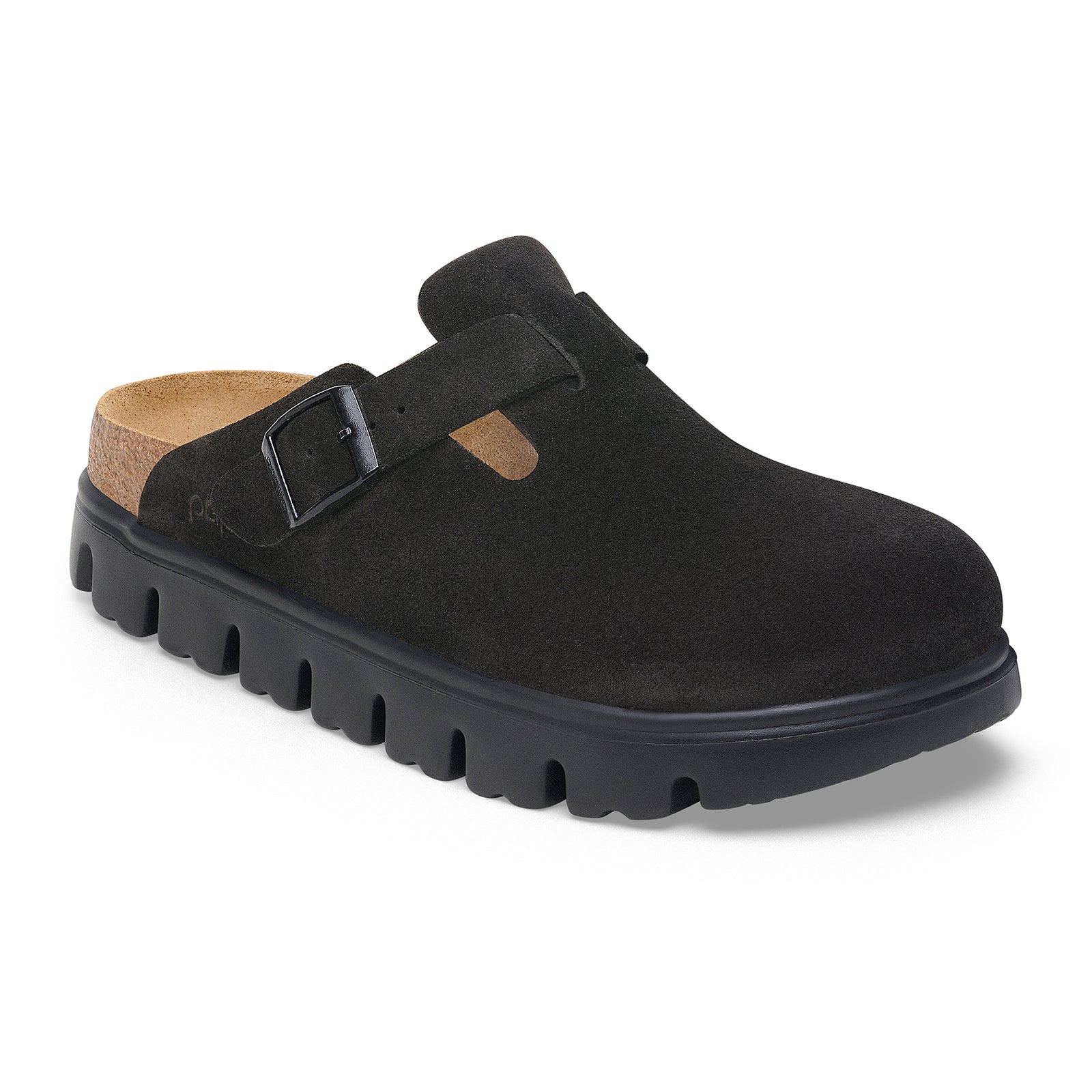 Birkenstock Boston Chunky Narrow Clog for Women - Black Suede Leather Comfort Shoes | Perfect for Casual Wear, Home & Office Comfort