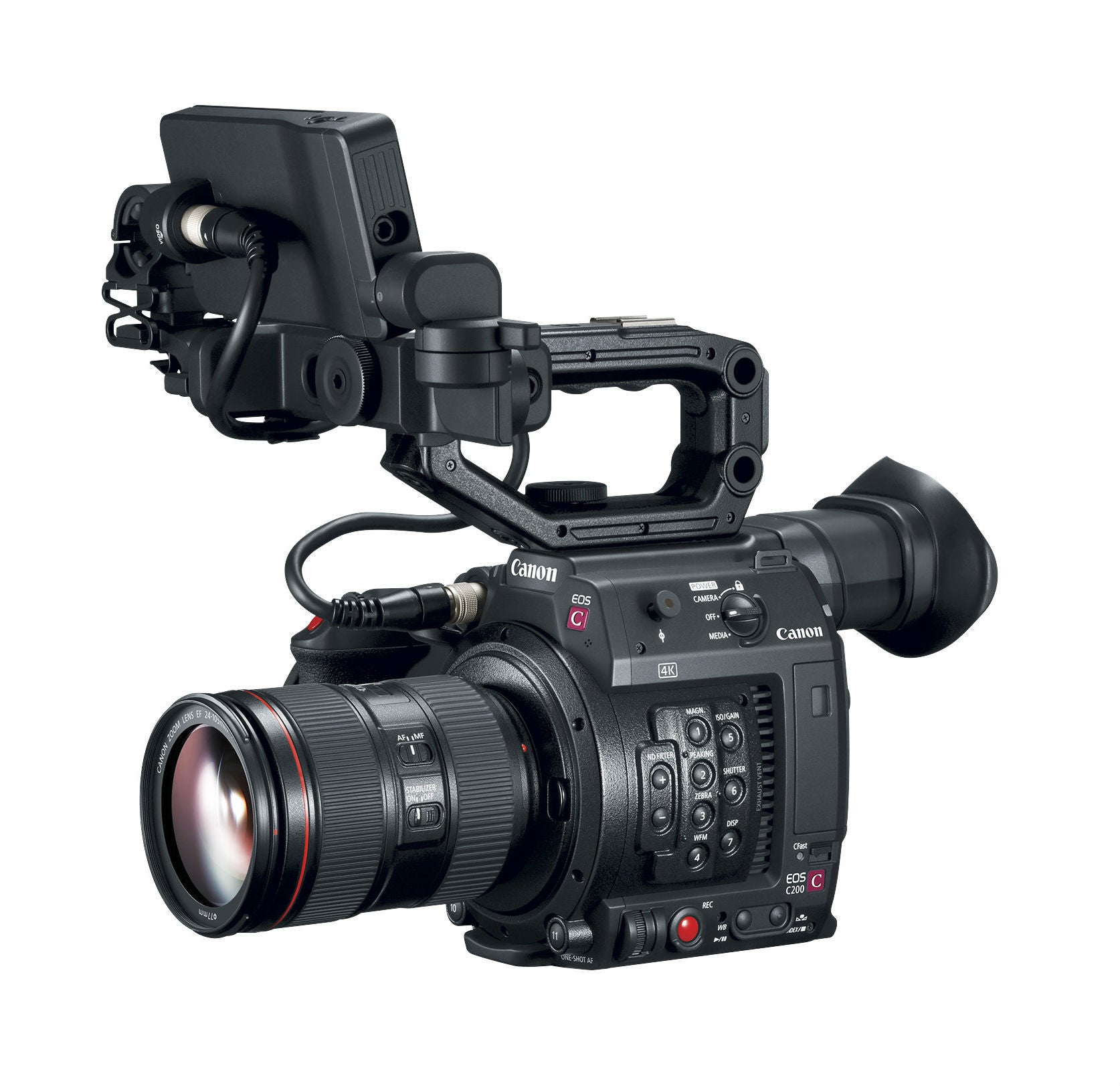 Canon EOS C200 4K Cinema Camera with 24-105mm f/4L II Lens Kit - Professional Filmmaking, Documentary & Wedding Videography Gear