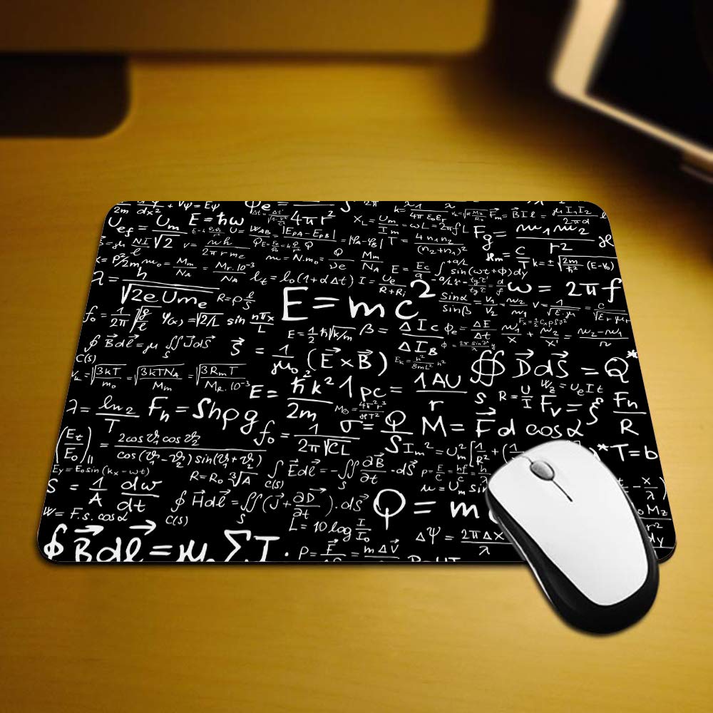 Physics Formulas Gaming Mouse Pad - Non-Slip Rubber Desk Mat with Blackboard Equations for PC, Laptop & Office (9.5x7.9 Inch) | Perfect for STEM Students, Engineers & Science Enthusiasts