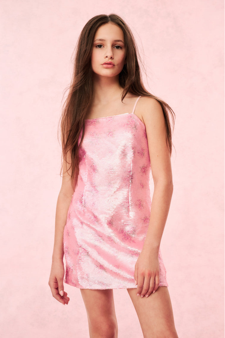 Sparkly Sequin Mini Dress for Girls - Glamorous Party Outfit for Birthday, Dance & Special Occasions