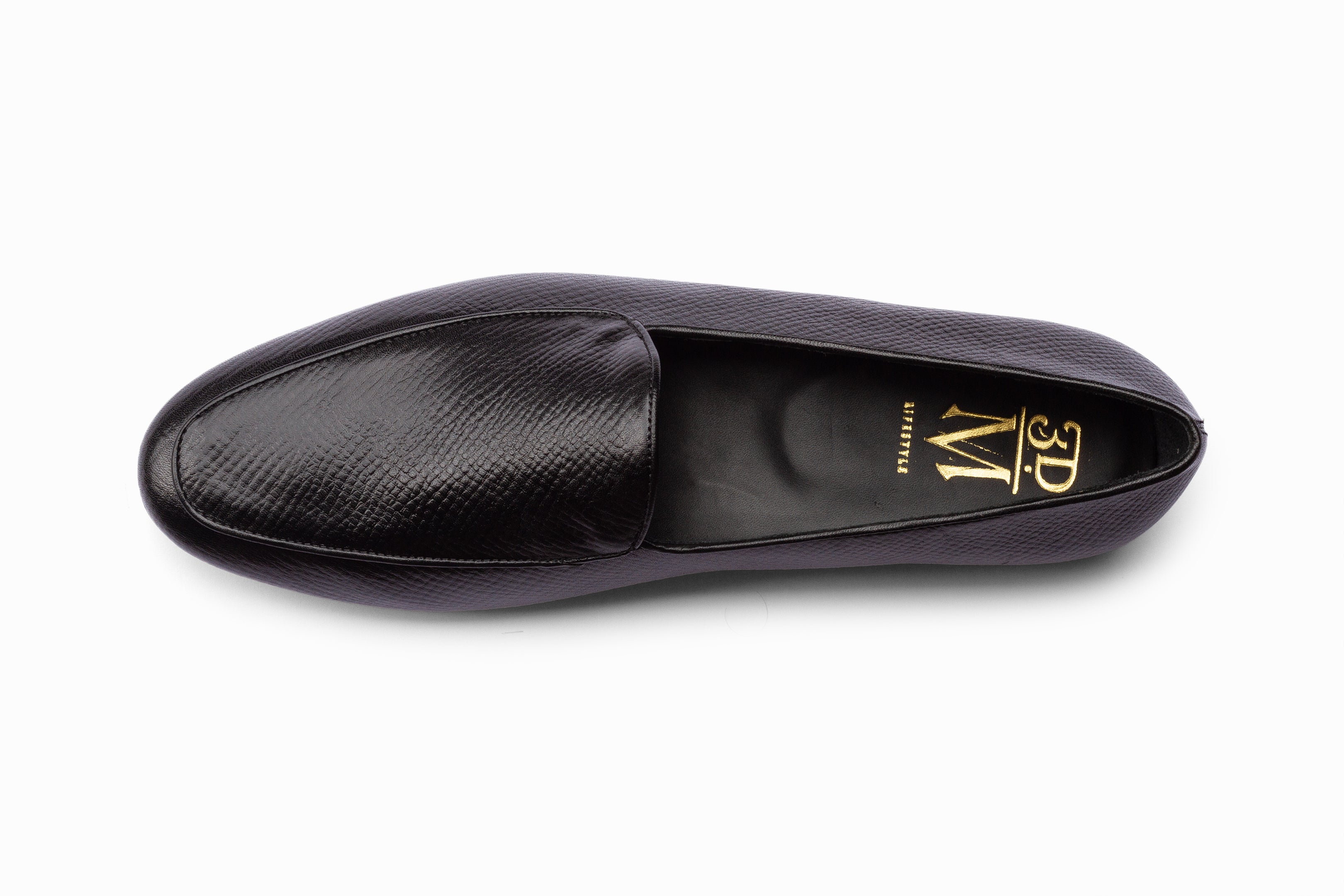Premium Belgian Loafers for Men - Black Hatch Grain Leather Slip-On Dress Shoes | Comfortable & Stylish for Business, Office & Formal Occasions