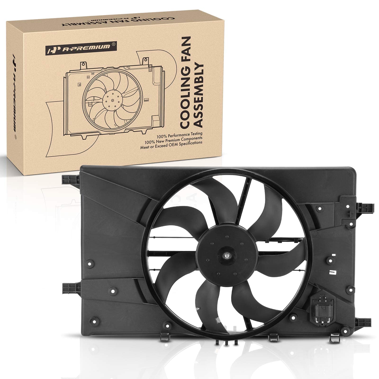High-Performance Engine Radiator Cooling Fan Assembly for Chevrolet Cruze 2011-2016, Cruze Limited 2016 & Buick Verano 2012-2017 - Direct Replacement for OEM# 13427161 - Perfect for Overheating Prevention & Summer Driving