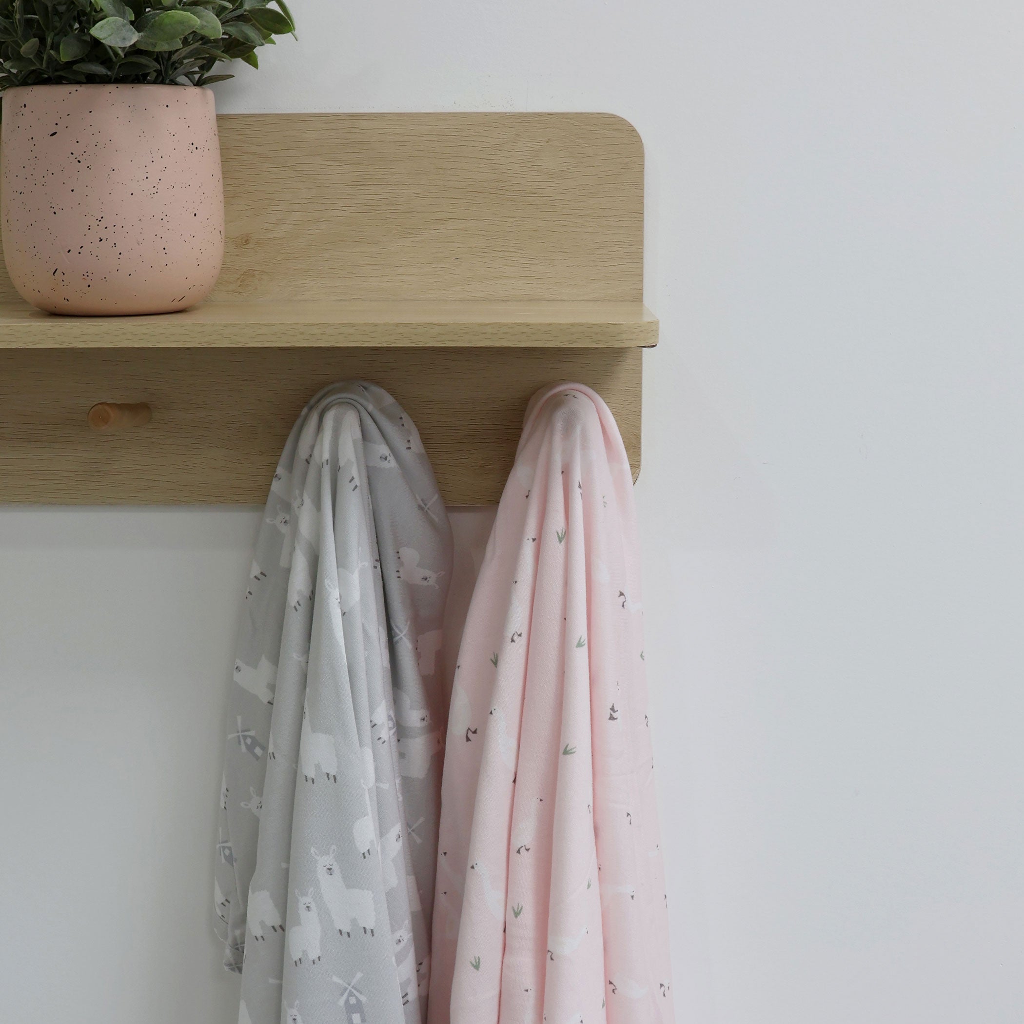 2-Pack Jersey Wrap - Soft & Comfortable Blush & Grey Knit Shawl for Women | Perfect for Lounging, Travel & Cozy Evenings