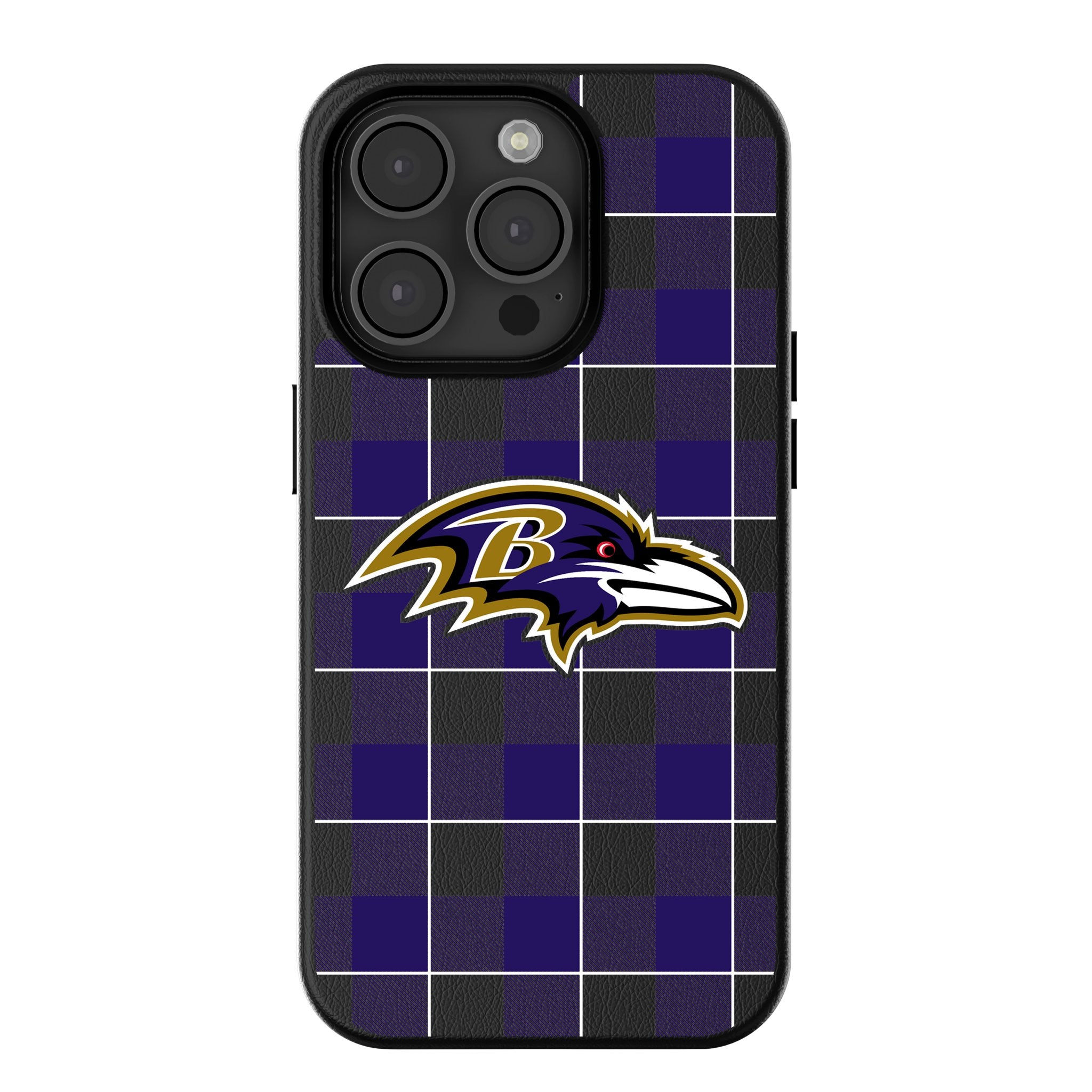 Baltimore Ravens Plaid MagSafe Compatible Case for iPhone 14/13/12 Pro Max - Durable Protective Cover for Football Fans - Perfect for Game Day & Everyday Use