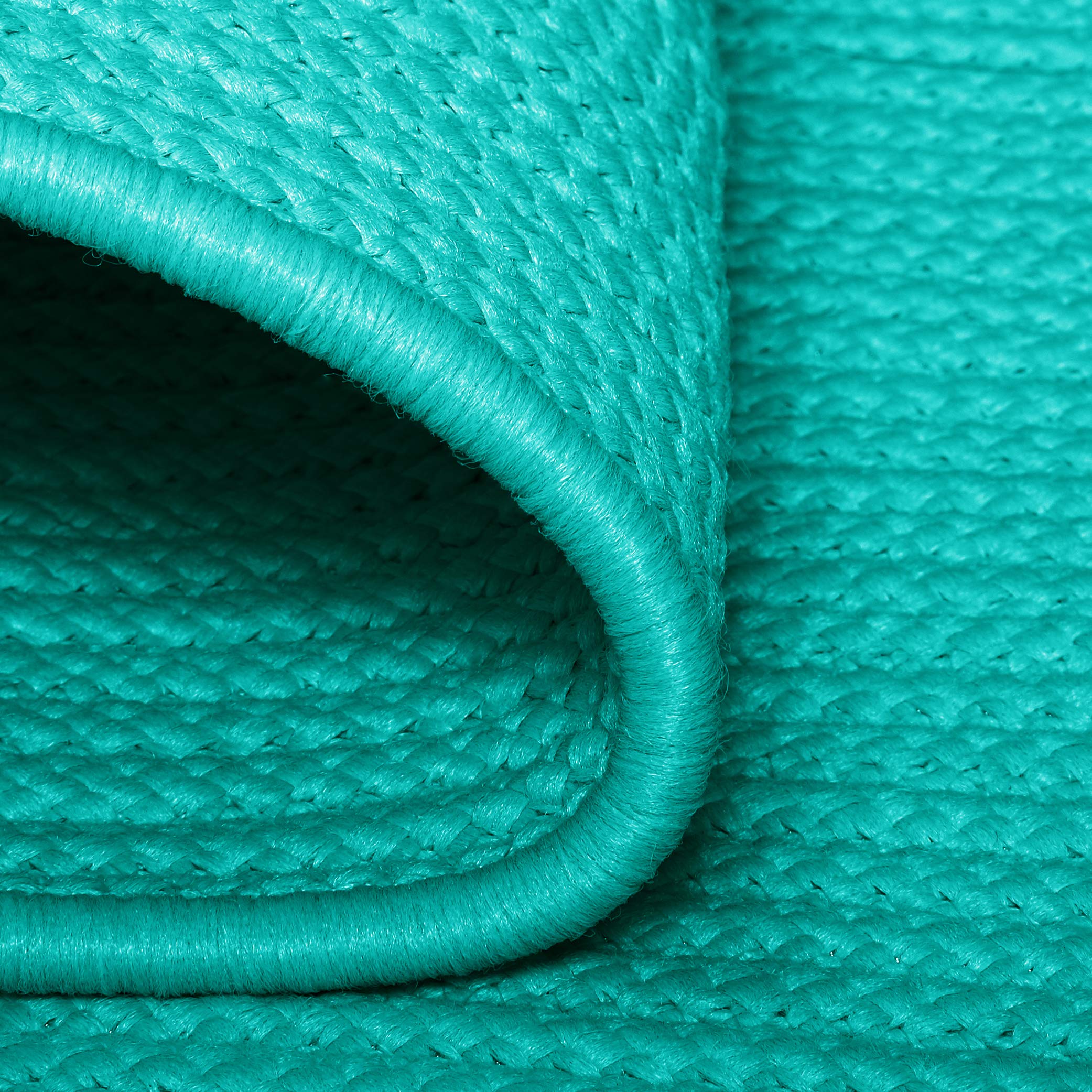 Simply Home Solid Turquoise Area Rug 8x8 - Soft & Durable for Living Room, Bedroom, or Office Decor