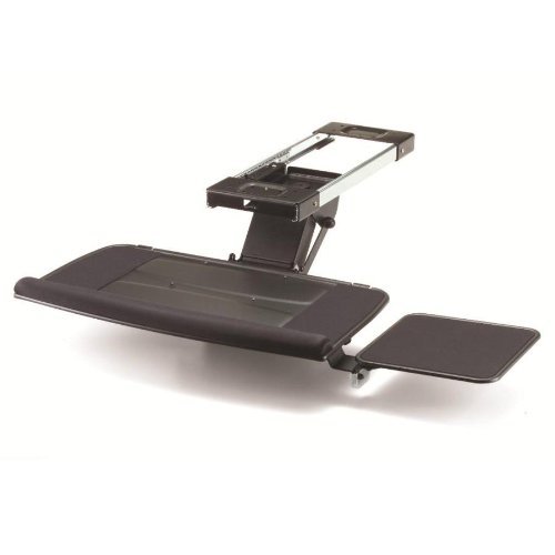 Cotytech KGM-5A-BB Fully Adjustable Keyboard and Mouse Tray with Smooth Ball Bearing Glide - Ergonomic Desk Mount for Home Office, Gaming & Workspace Setup