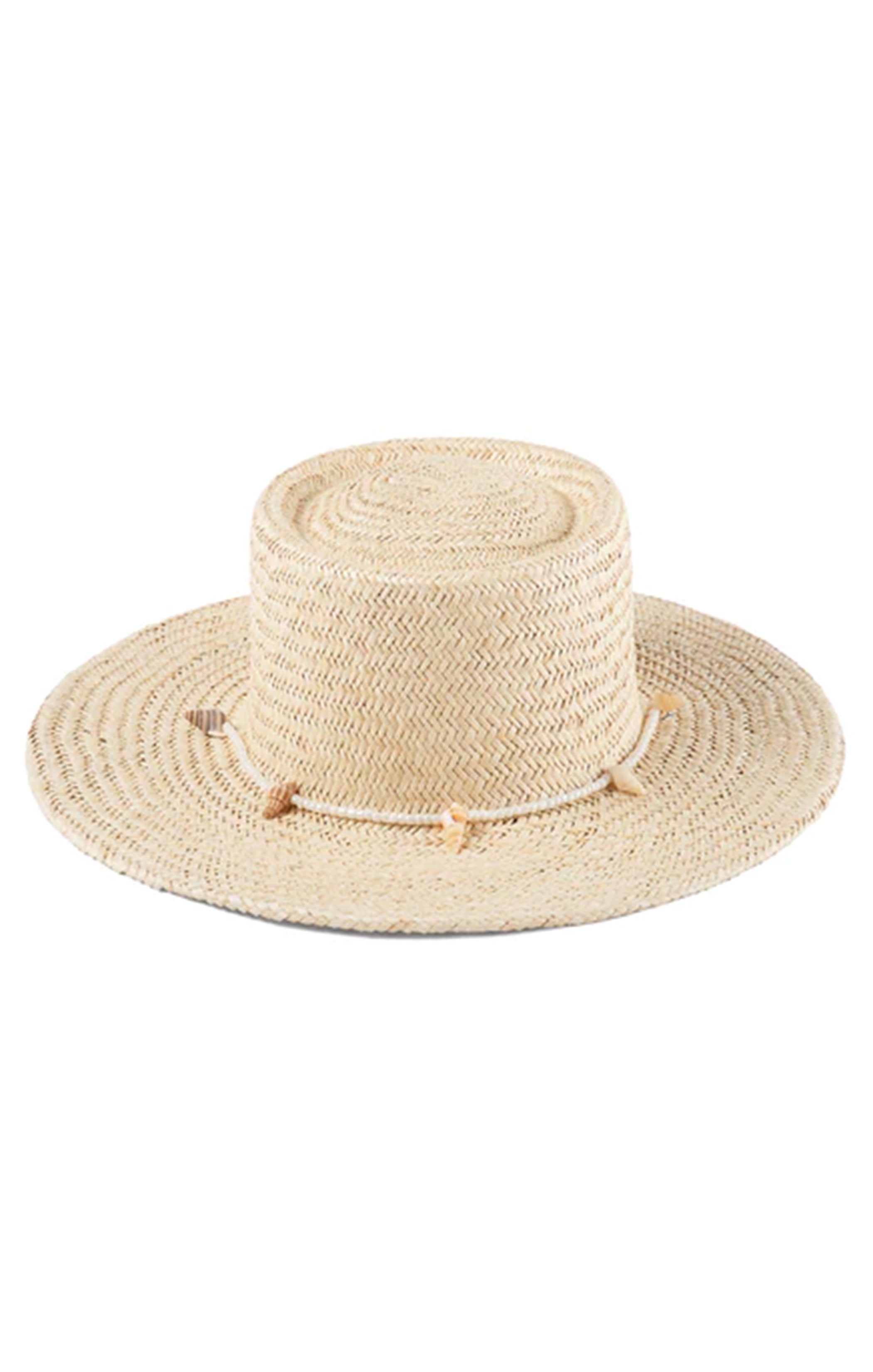 Lack of Color Seashells Boater Hat - Natural Straw Sun Hat for Women, Beach Vacation, Summer Outfits