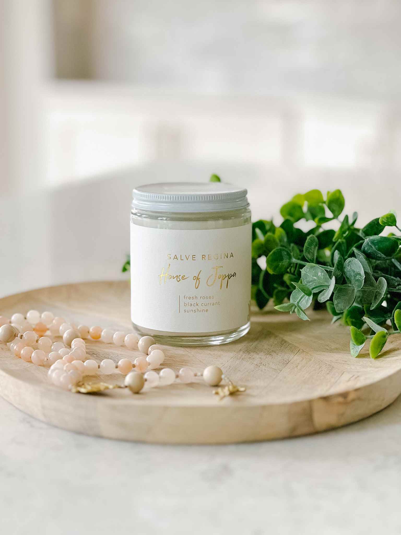 Salve Regina Candle - Fresh Roses, Black Currant & Sunshine Scented Soy Wax Candle for Home Decor, Relaxation & Prayer | Perfect for Bedroom, Bathroom & Meditation Spaces