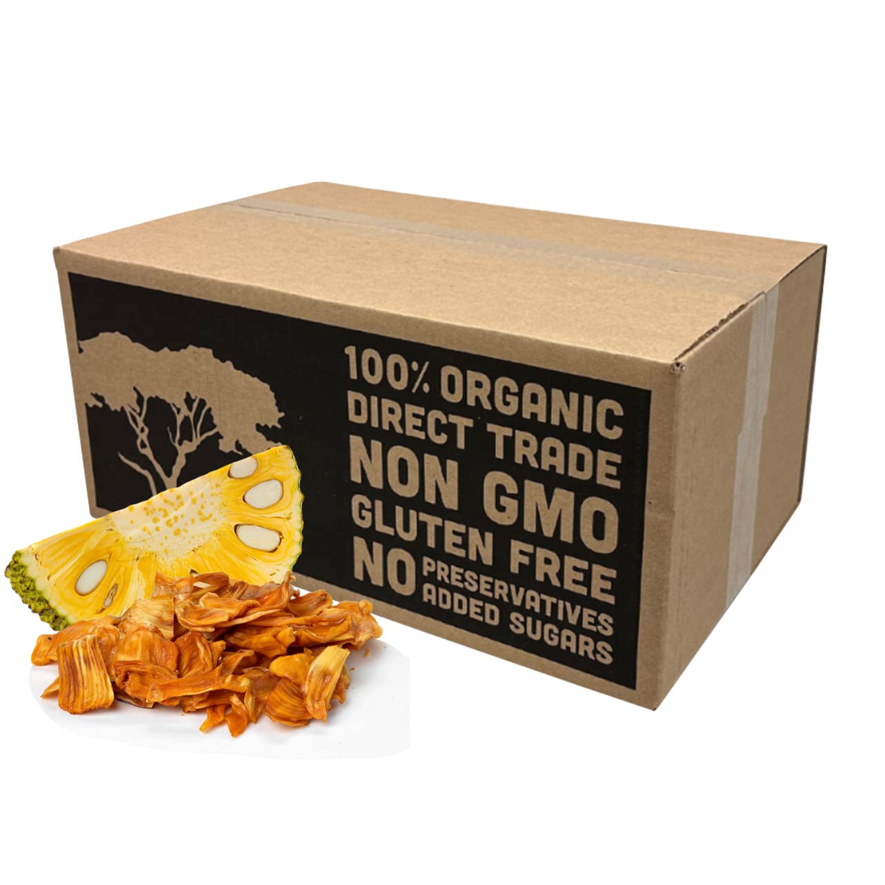 Organic Unsweetened Dried Jackfruit Chips - Mavuno Harvest | Gluten Free, Vegan, Non-GMO Healthy Snack for Kids & Adults | Bulk 10 lbs | Perfect for Lunchboxes, Hiking & On-the-Go Snacking