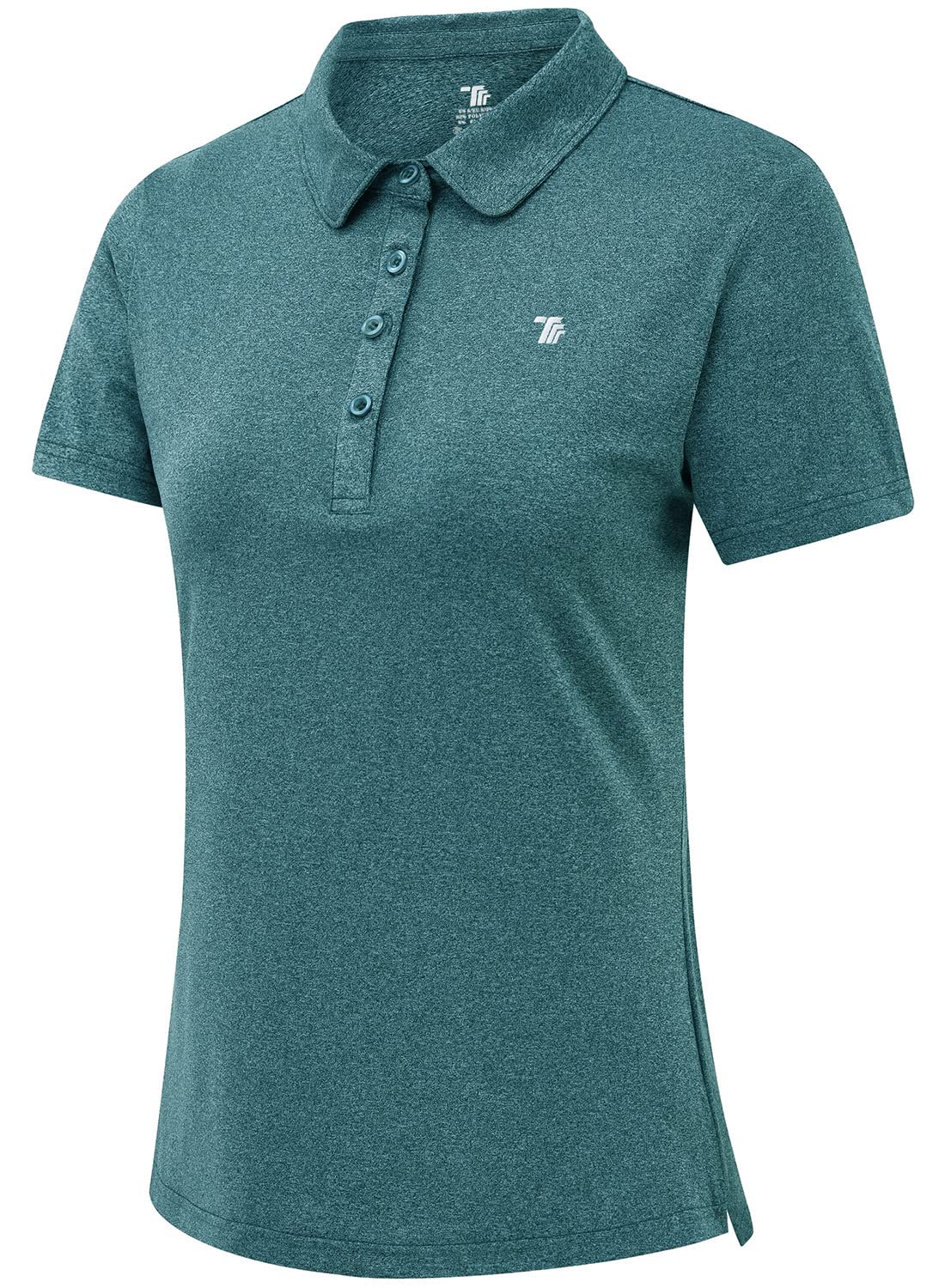 Gopune Women's Golf Polo Shirt - Lightweight Quick Dry Moisture Wicking Performance Shirt with 4 Buttons & Short Sleeve - Perfect for Golf, Tennis & Outdoor Sports