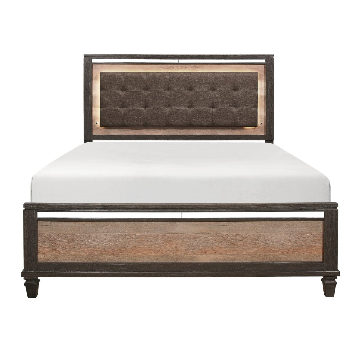 Danridge Collection Queen Size Bed Frame - Modern Upholstered Platform Bed with Wooden Slats, Sturdy Metal Legs - Perfect for Master Bedroom, Guest Room, or Apartment