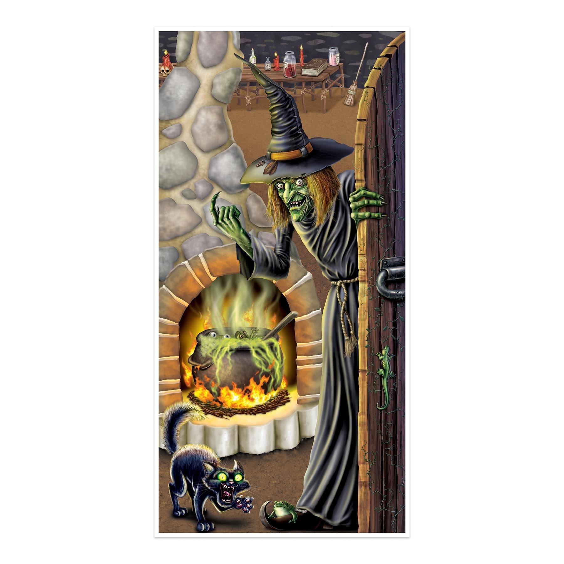 12 Pack Halloween Witch's Brew Door Cover Decorations - Spooky Party Decoration for Halloween Party, Haunted House, Classroom & Home Decor